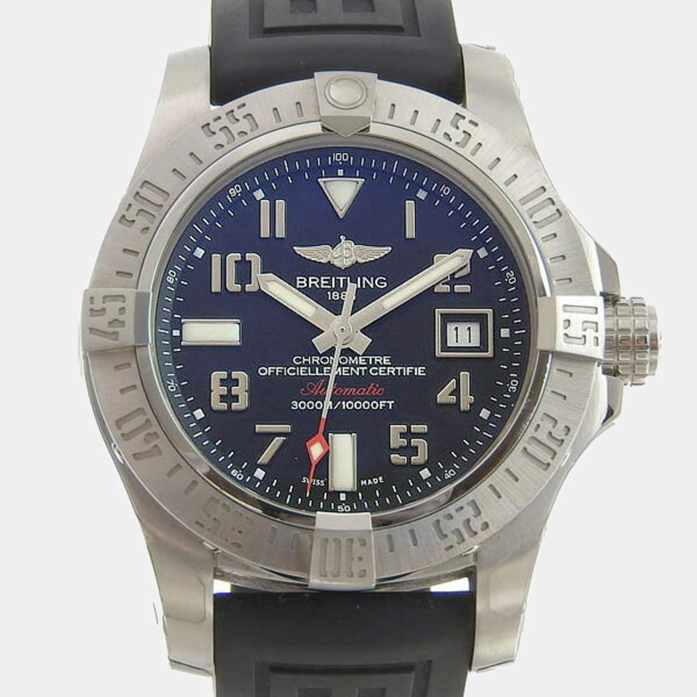 Pre Owned Breitling Black PVD Coated And Stainless Steel Avenger Seawolf A1733110 Automatic Men's Wristwatch 45 mm