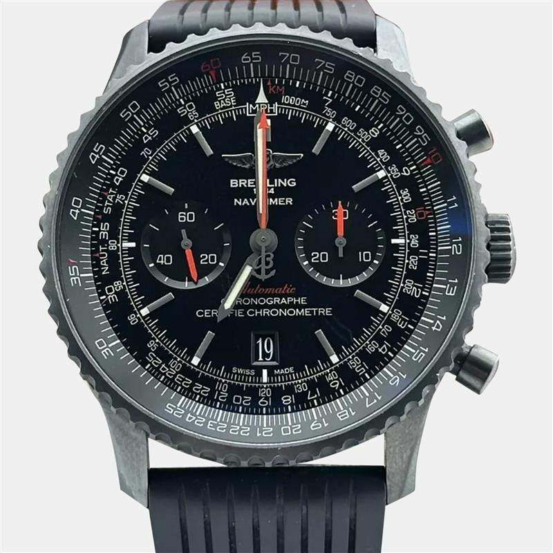 Breitling Black Stainless Steel Navitimer MB012822 Automatic Men's Wristwatch 46 mm