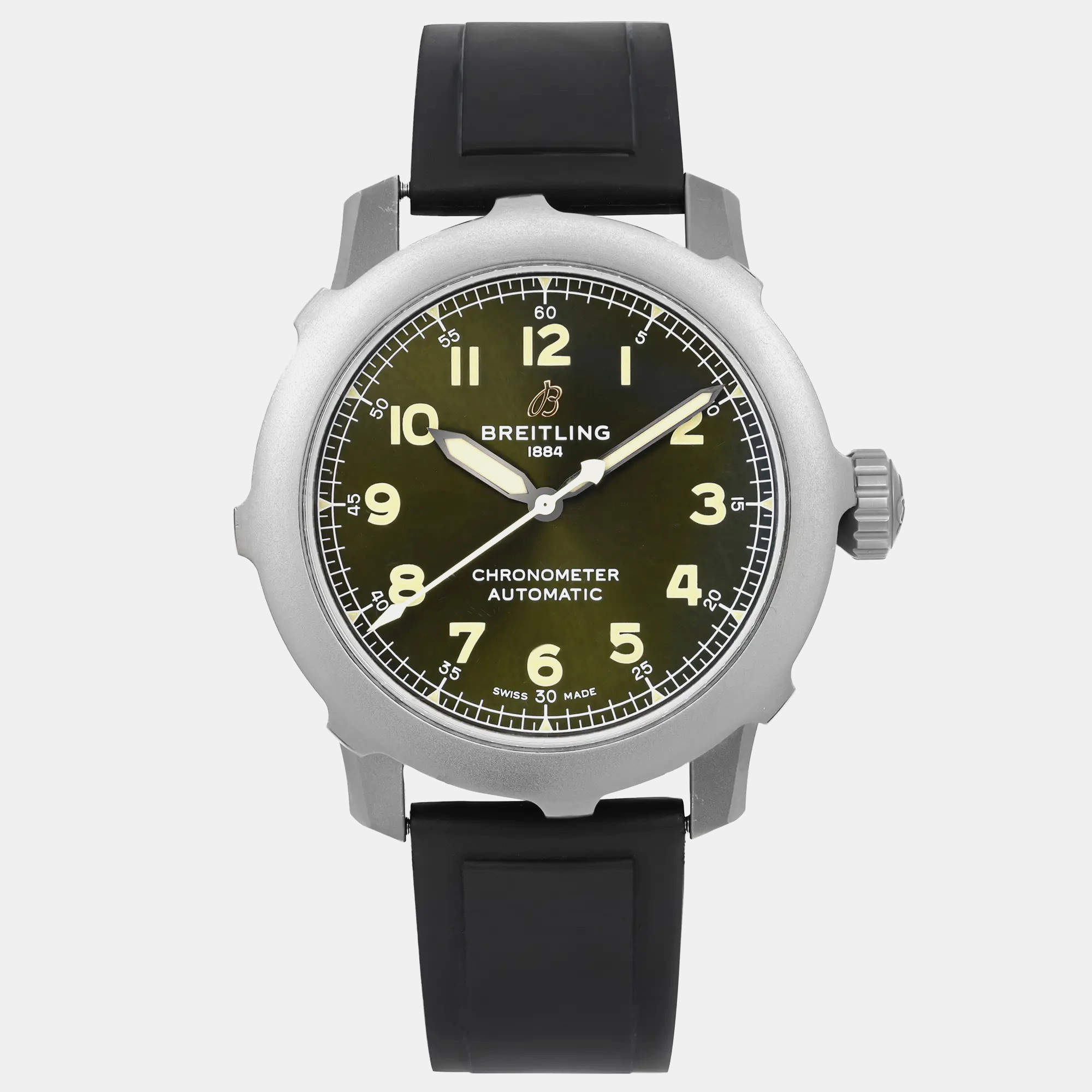 Breitling Green Titanium Navitimer EB2040 Automatic Men's Wristwatch 46 mm