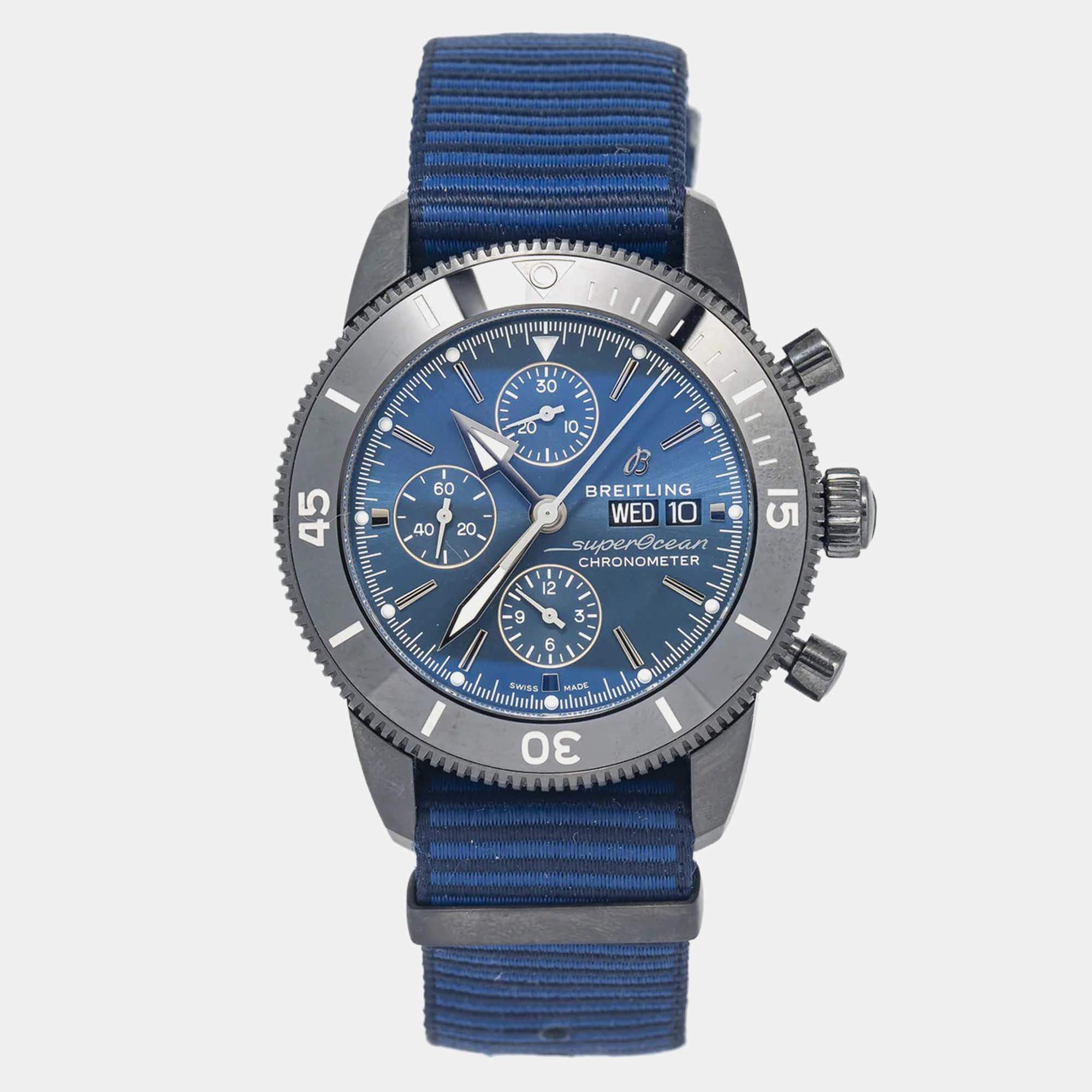 Breitling Superocean Heritage Outerknown M13313 Automatic Blue Stainless Steel Men's Wristwatch 44 mm