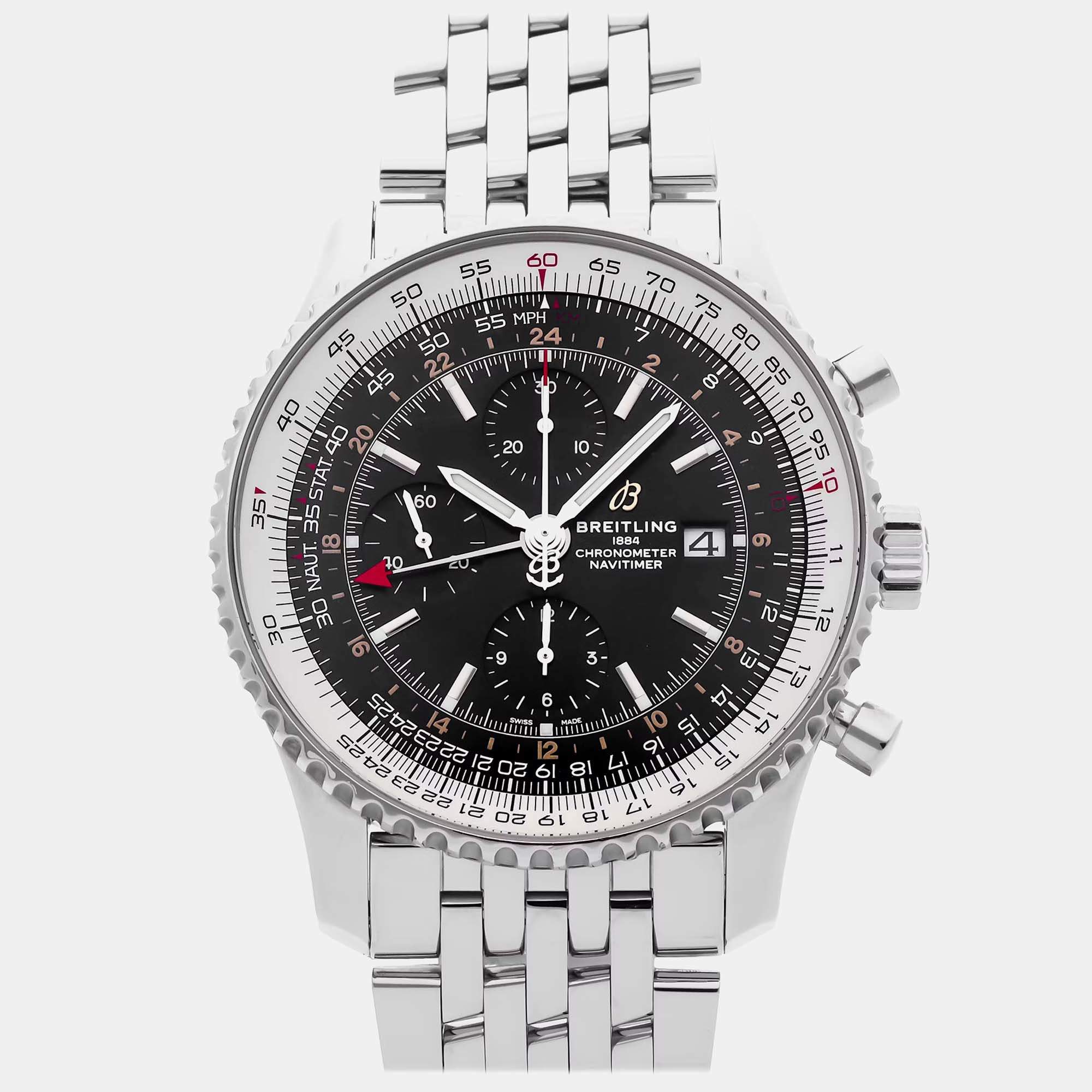 Pre-Owned Breitling Navitimer Chronograph GMT A24322121B2A1