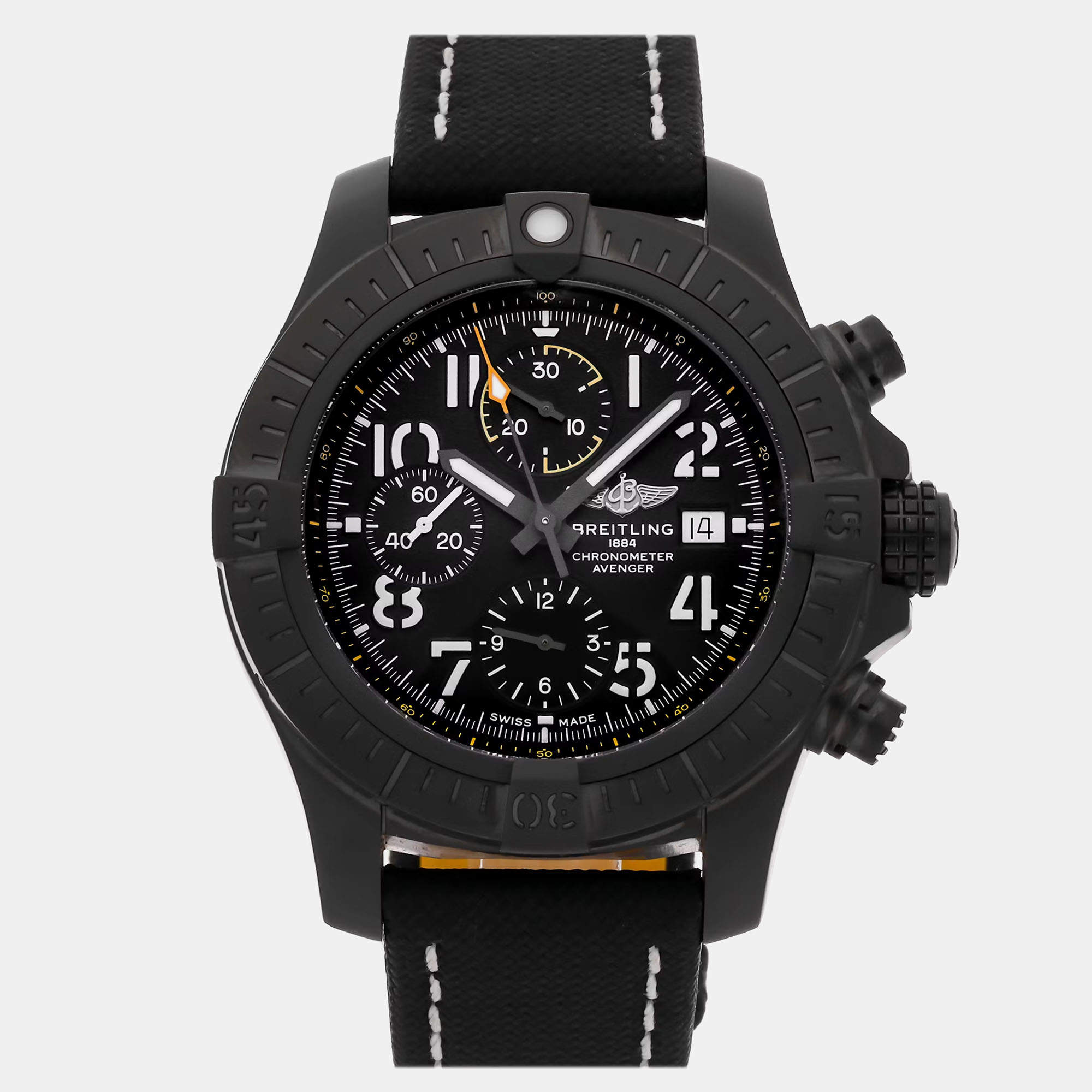 Pre Owned Breitling Avenger V13317101B1X2 Automatic Black Titanium Men’s Wristwatch 45 mm