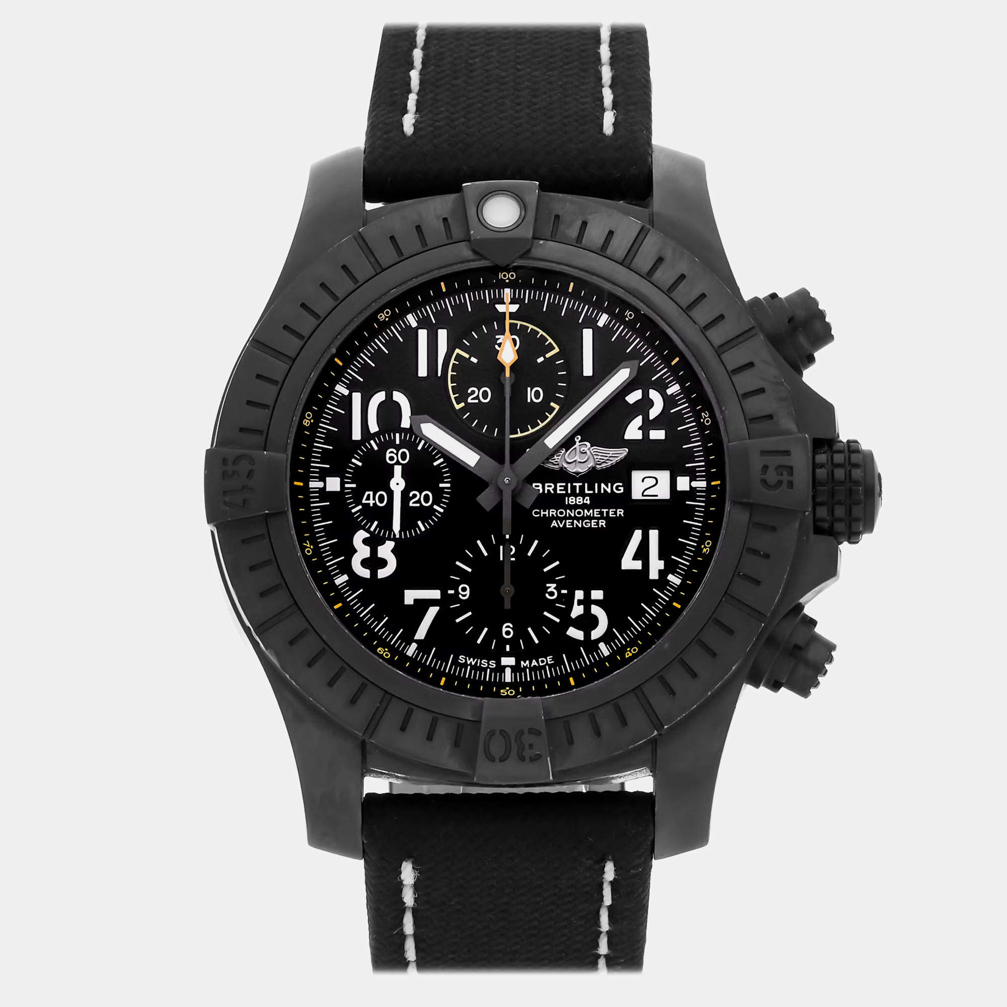 Pre Owned Breitling Avenger V13317101B1X1 Automatic Black Titanium Men’s Wristwatch 45 mm