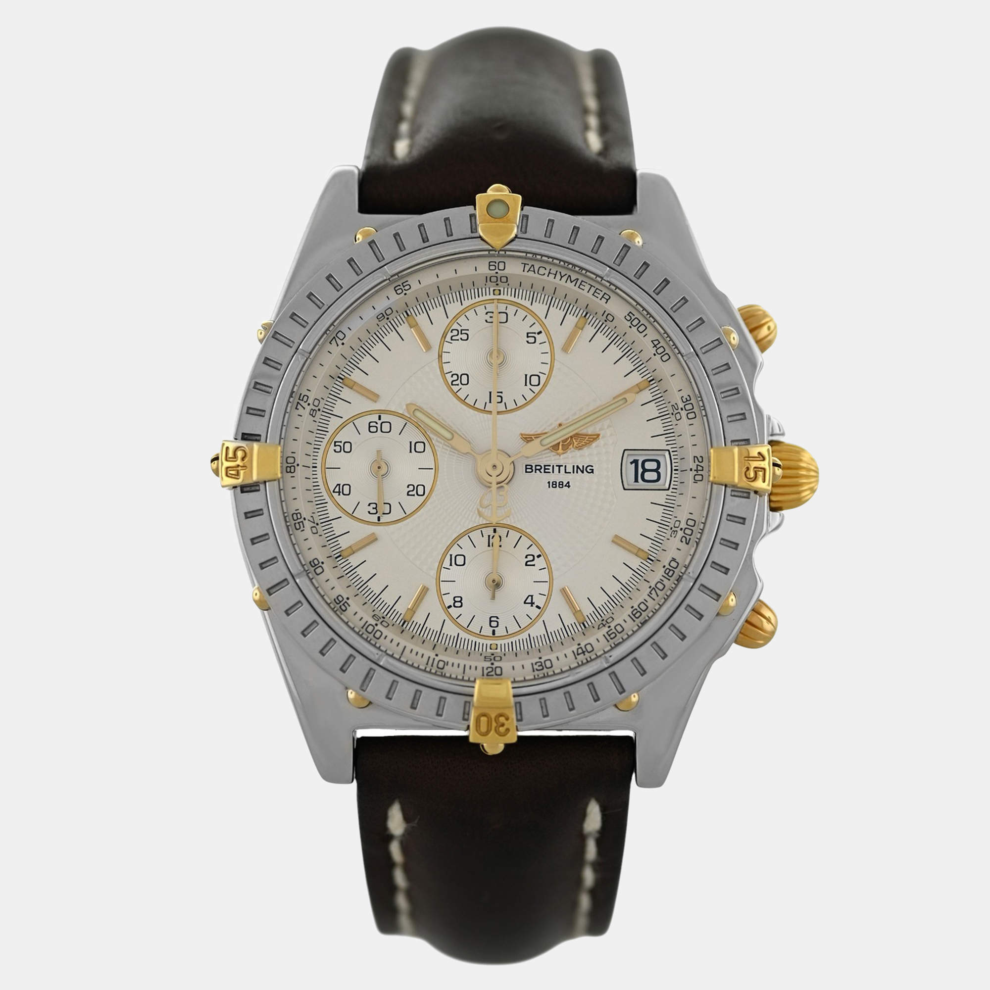 Pre Owned Breitling Chronomat  B13050.1 Automatic Silver Stainless Steel Men's Wristwatch 39 mm