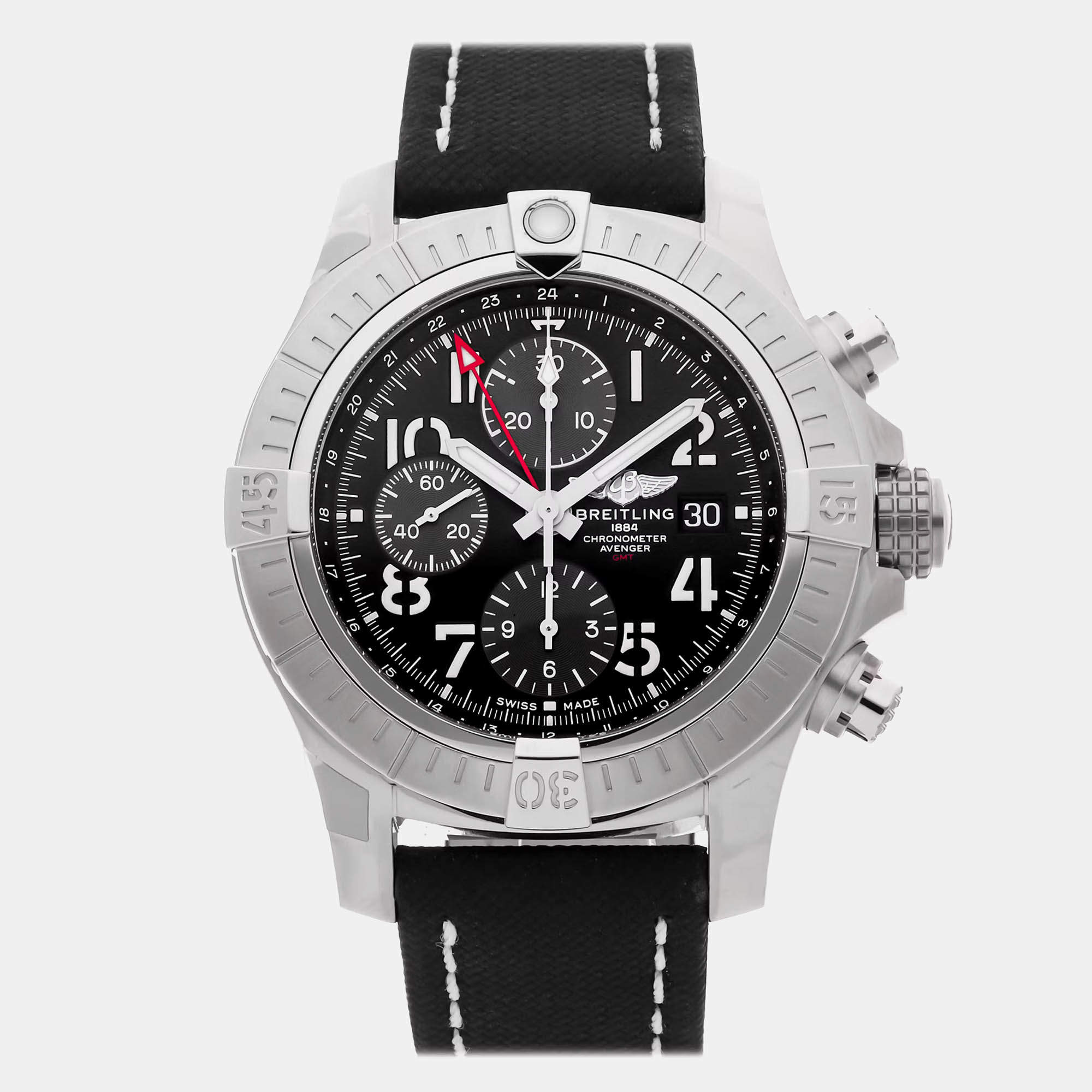 Pre Owned Breitling Avenger A24315101B1X1 Automatic Black Stainless Steel Men’s Wristwatch 45 mm