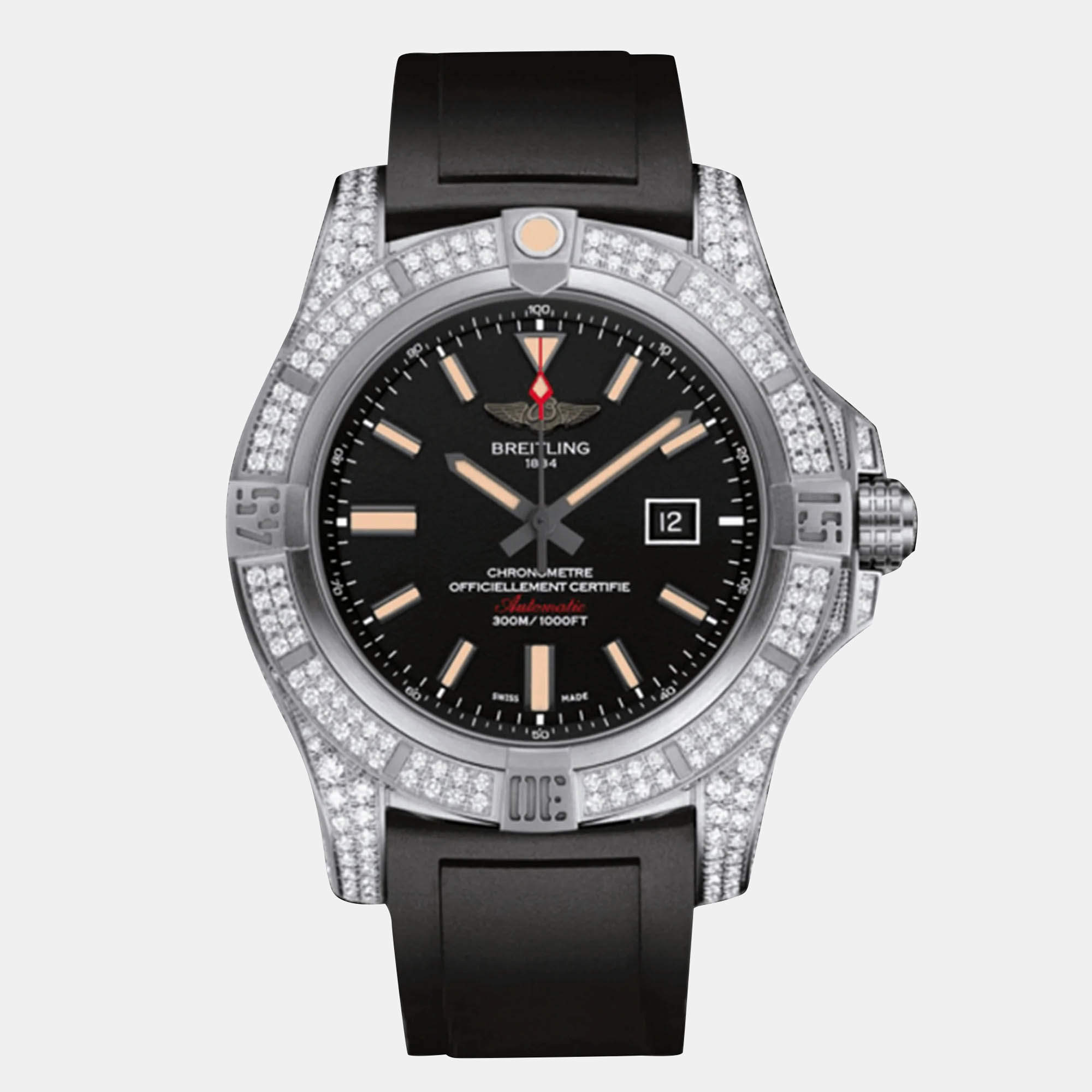 Pre Owned Breitling Avenger E1731063/BD12 Automatic Black Titanium Men’s Wristwatch 48 mm