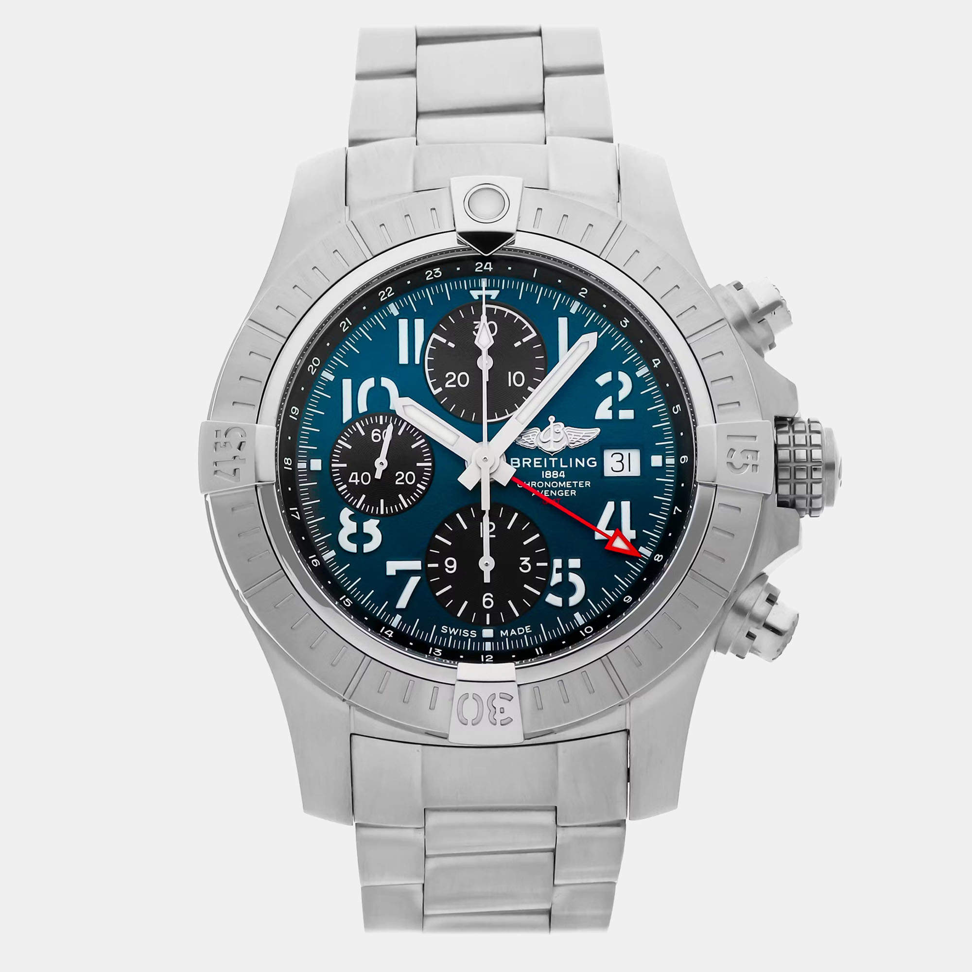 مملوكة مسبقًا Pre-Owned Breitling Avenger Chronograph GMT A24315101C1A1