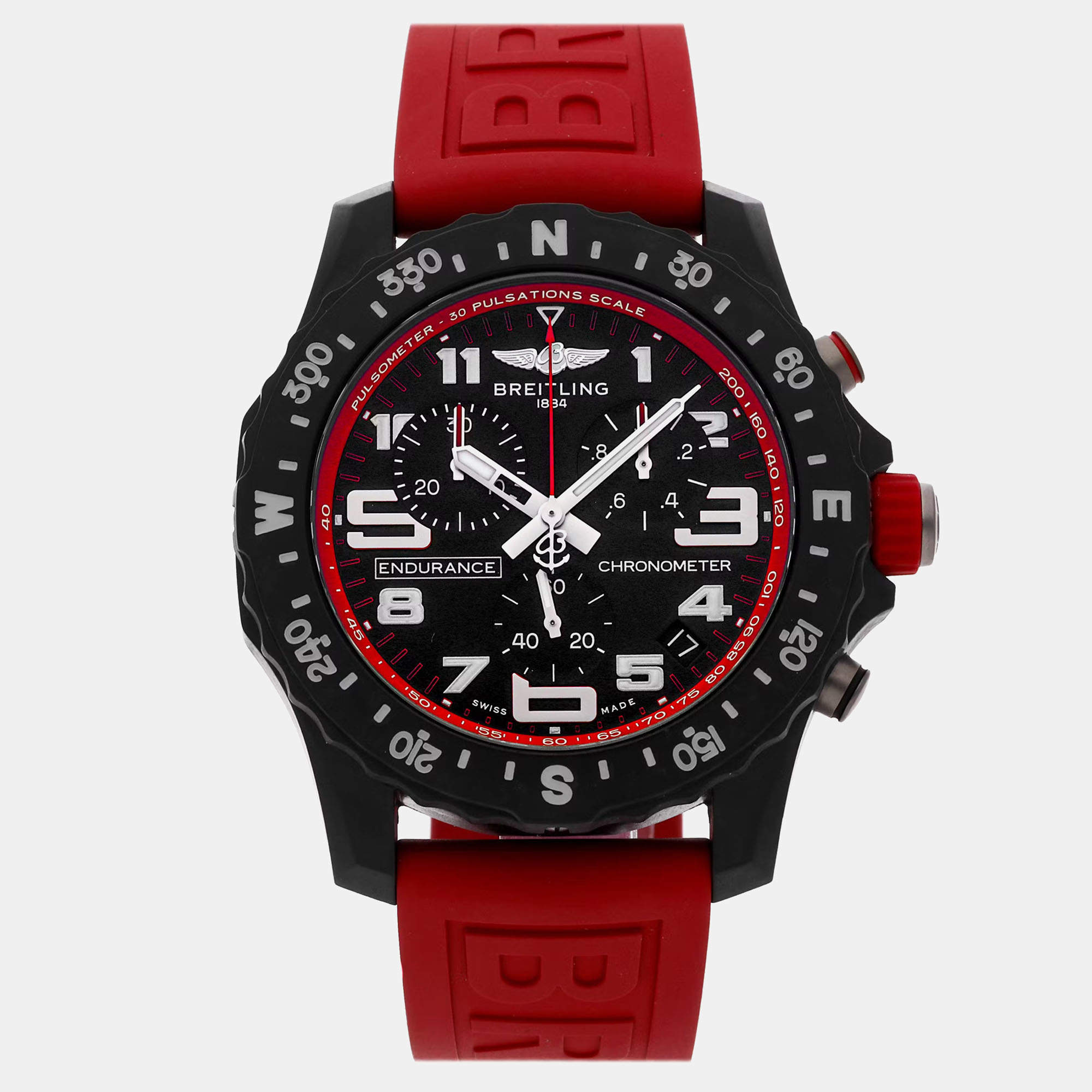Pre Owned Pre-Owned Breitling Endurance Pro X82310D91B1S1 Black Quartz Breitlight Men's Wristwatch 44 mm