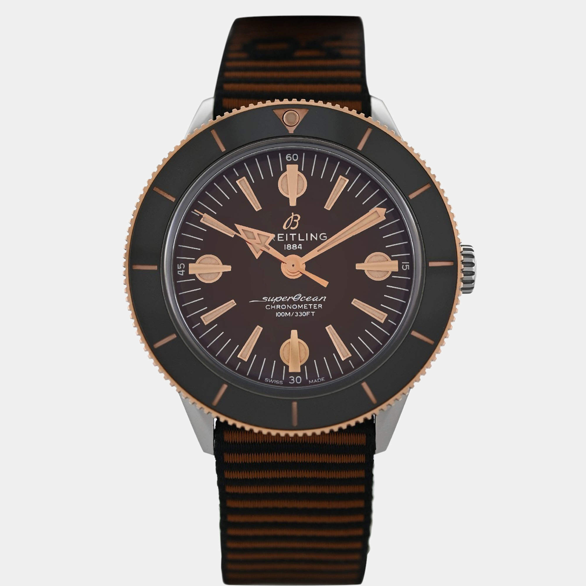 Pre Owned Breitling Superocean Heritage '57 Outerknown U10370 Automatic Brown 18k Gold Men's Wristwatch 42 mm