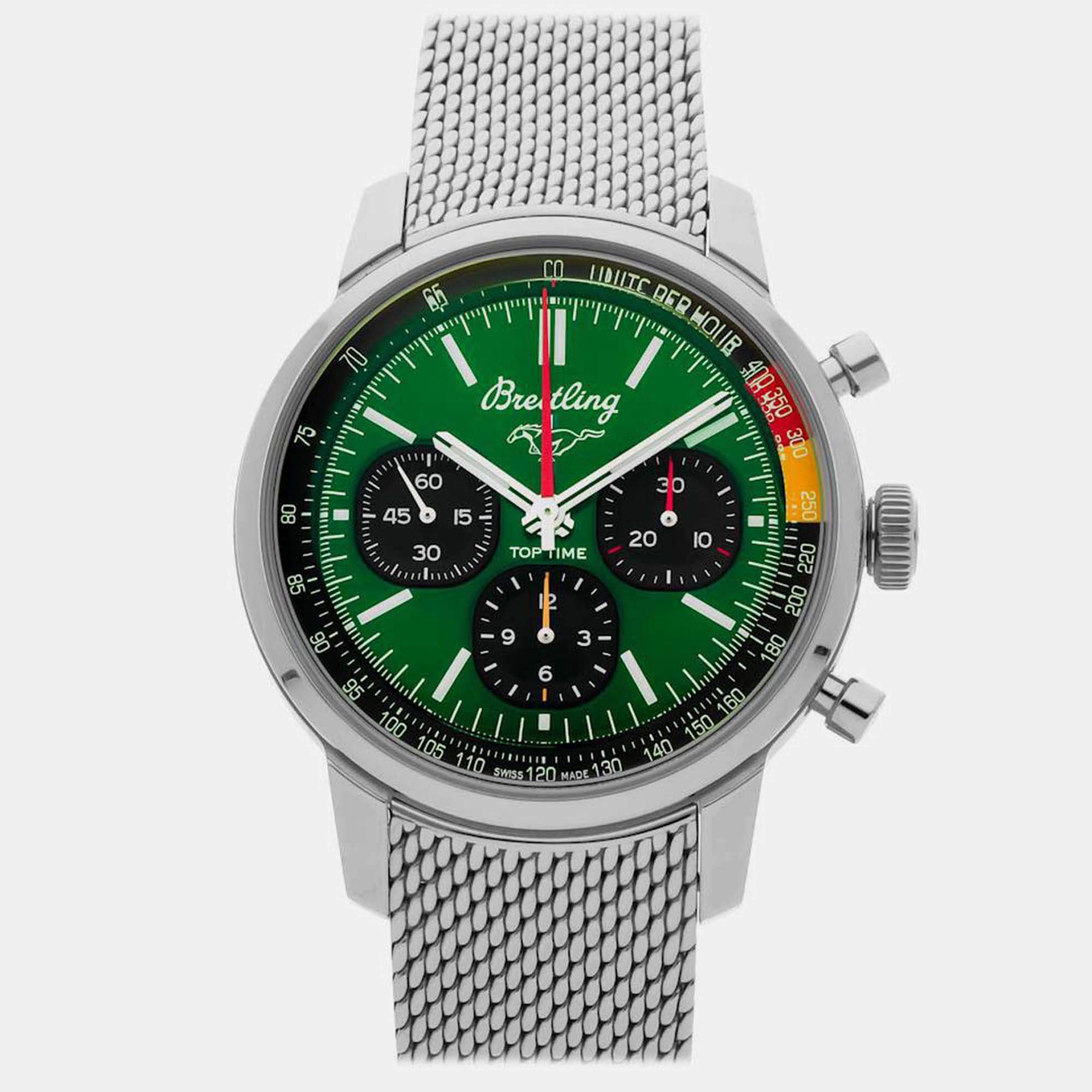 Pre Owned ساعة بريتلينغ توب تايم بي01 فورد موستنج AB01762A1L1A1 مملوكة مسبقًا