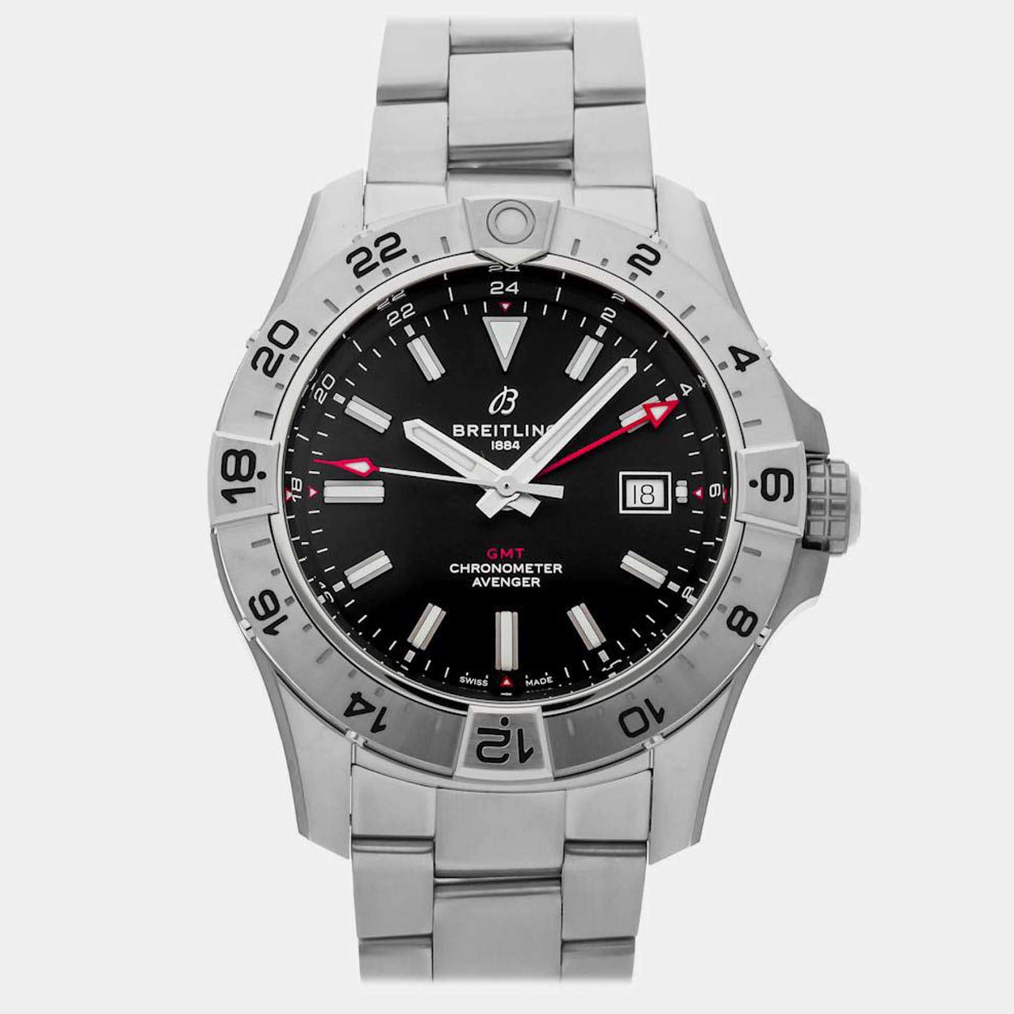 مملوكة مسبقًا Pre-Owned Breitling Avenger GMT A32320101B1A1