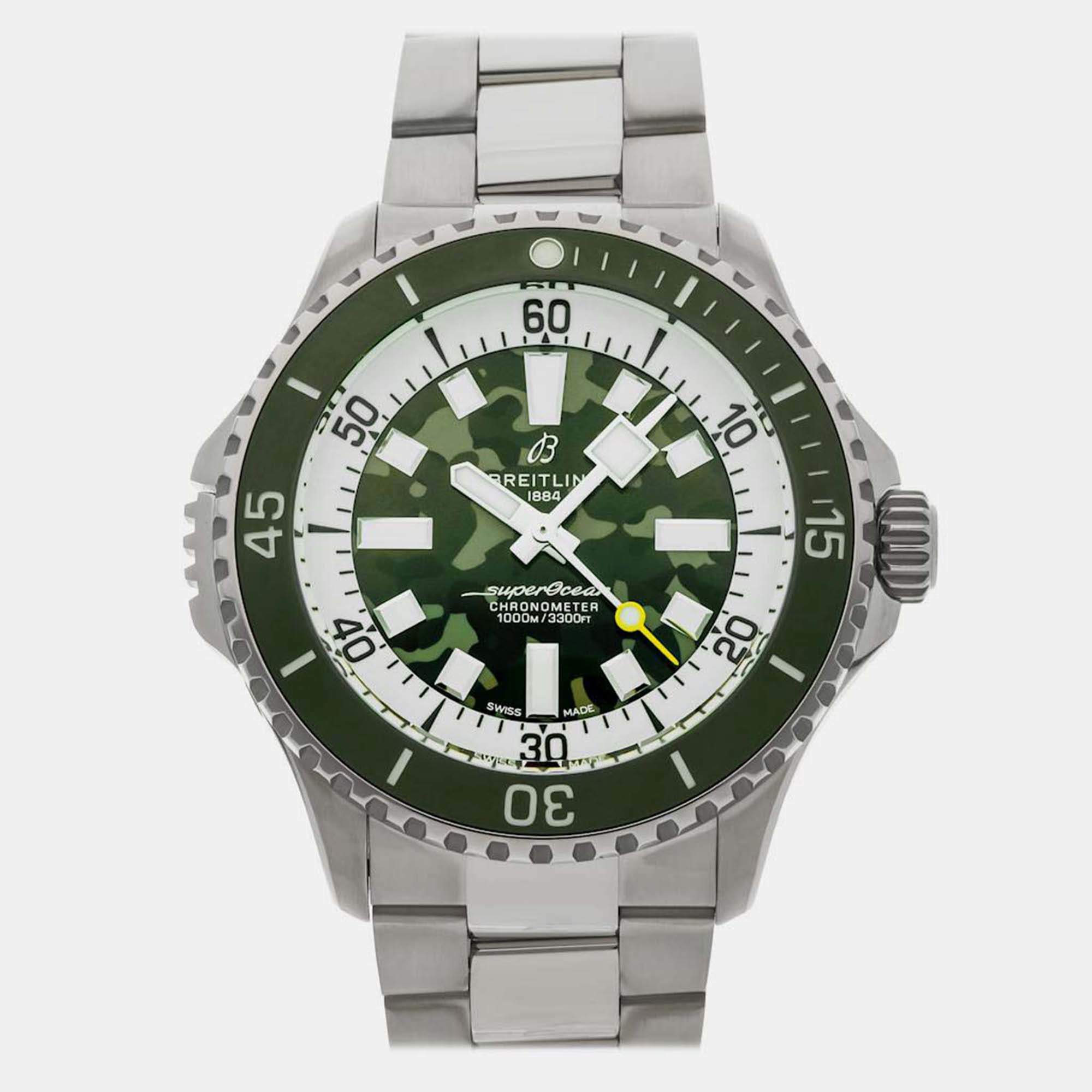 Pre Owned ساعة يد رجالية بريتلينغ سوبر أوشن سوبر دايفر E10379D31L1E1 مستعملة