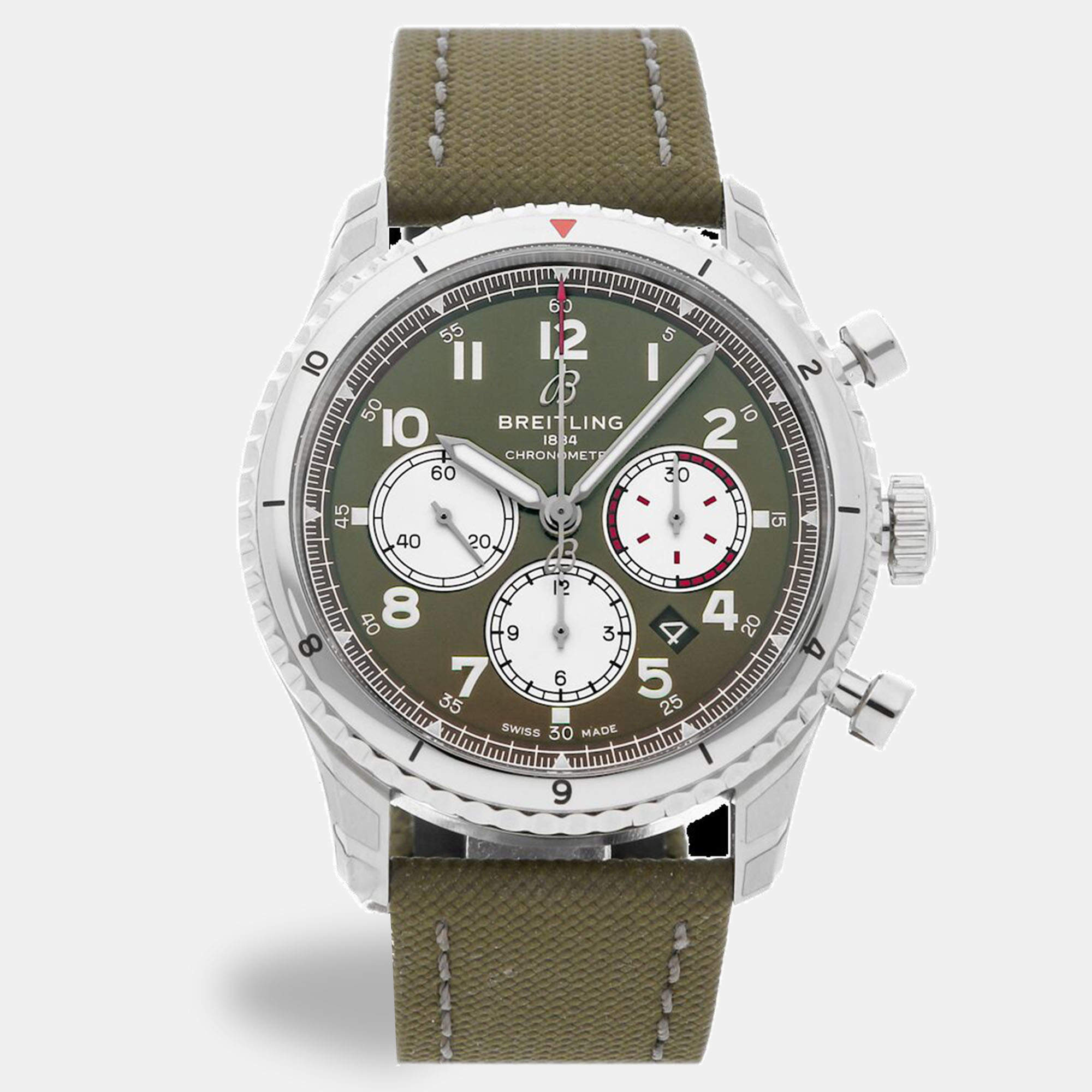 Pre Owned ساعة بريتلينغ أفياتور 8 B01 كرونوغراف كيرتس وارهوك AB01192A1L1X2 مستعملة