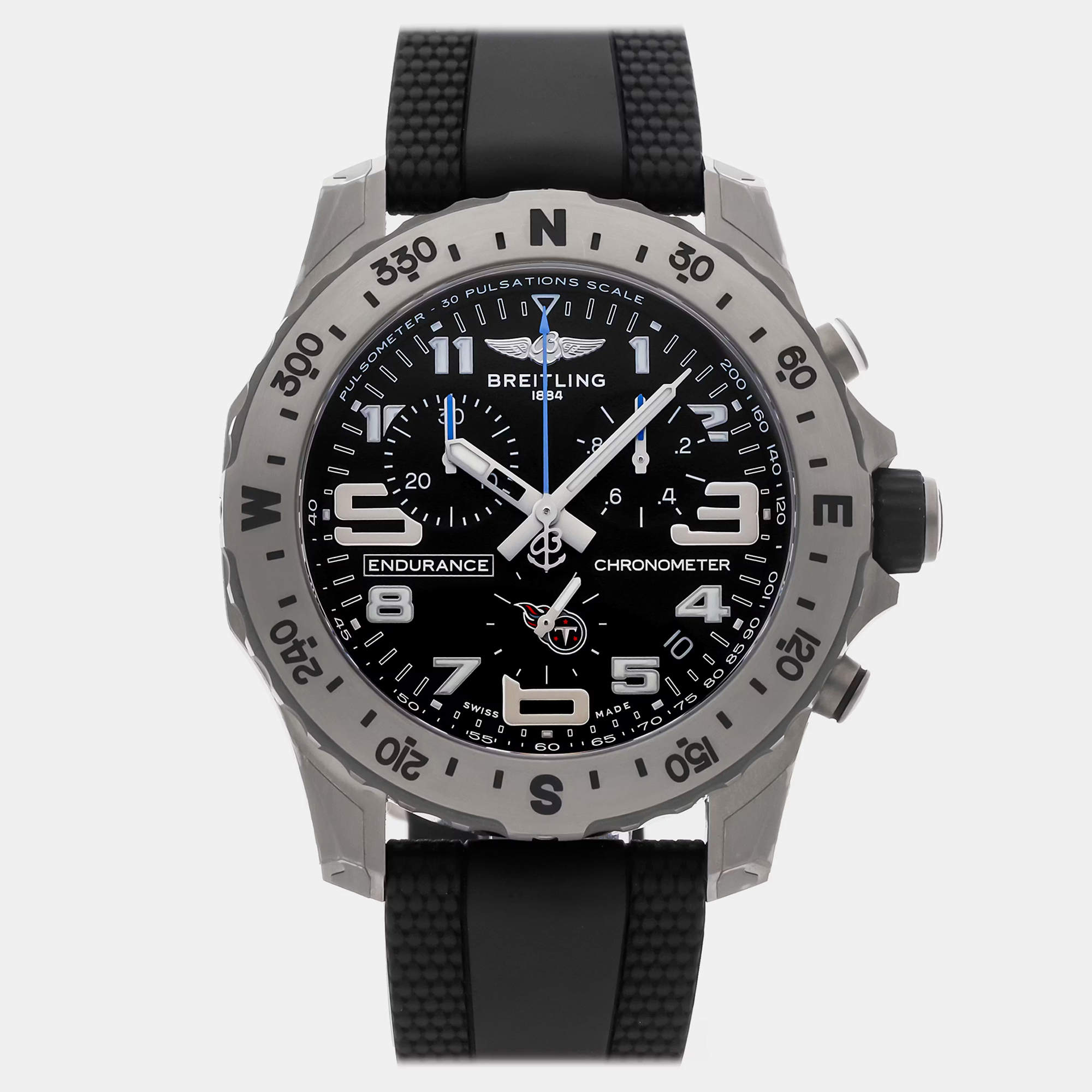 مملوكة مسبقًا ساعة بريتلينغ إندورانس برو احترافية إصدار دوري كرة القدم الأمريكية تينيسي تايتنز E823106A1BPS1 كوارتز ٤٤ ملم مستعملة