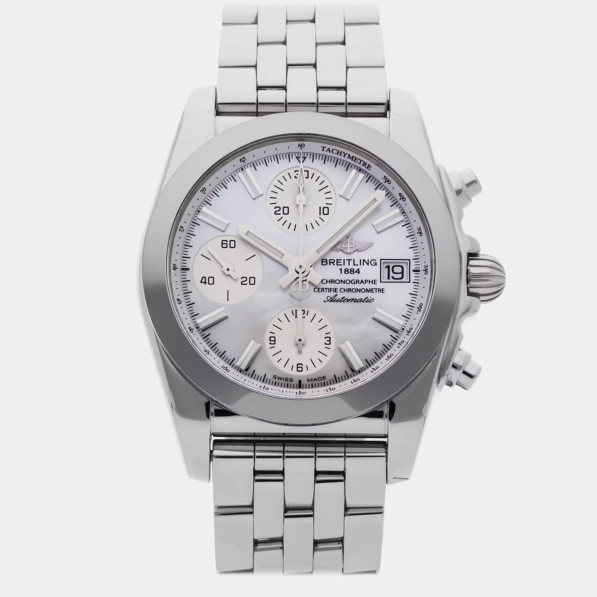 Pre Owned ساعة يد رجالية بريتلينغ كرونومات سليك T W1331012/A774 38 مم مستعملة