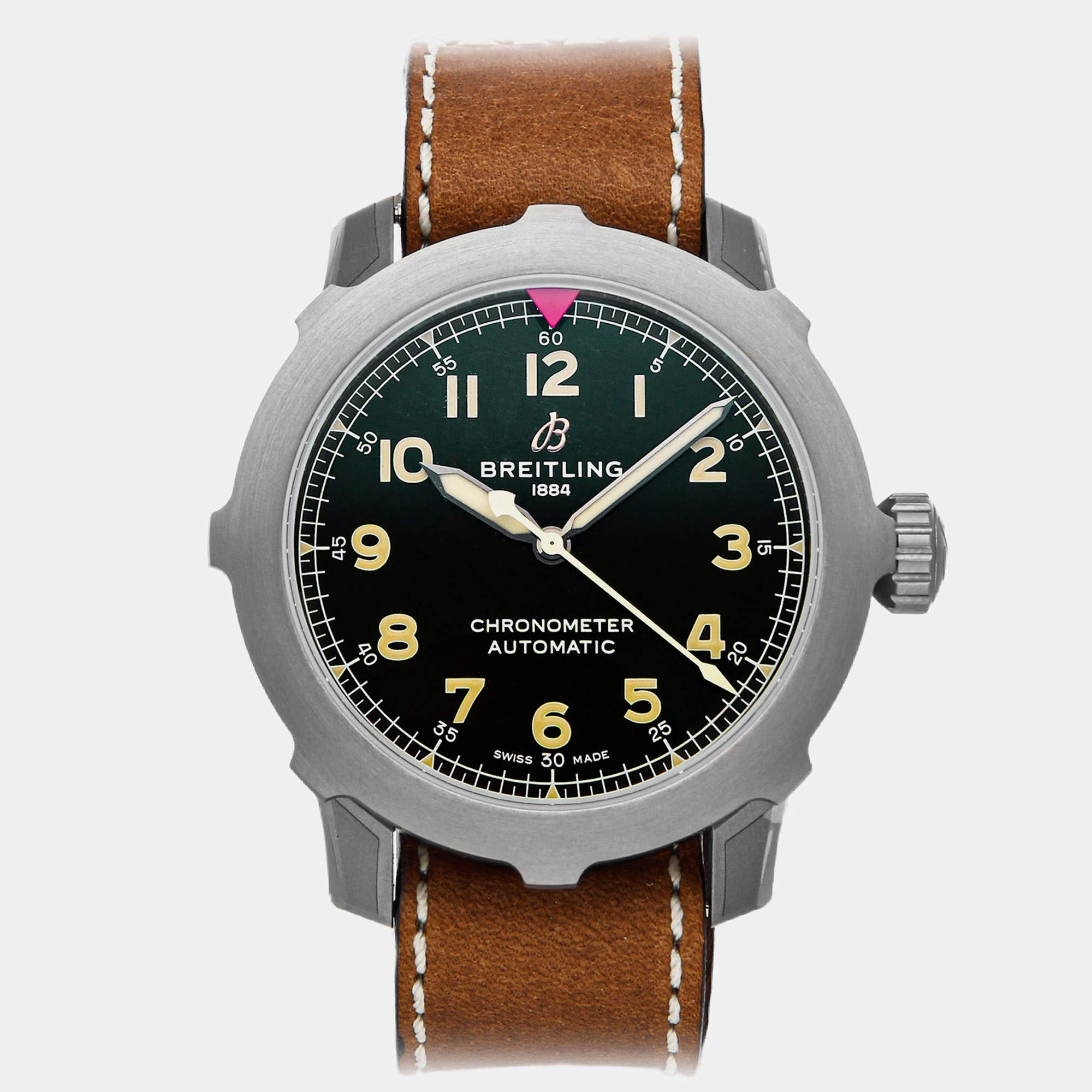 مملوكة مسبقًا Breitling Aviator Super 8 EB2040101L1X1 Green Titanium Automatic Men's Wristwatches 46mm