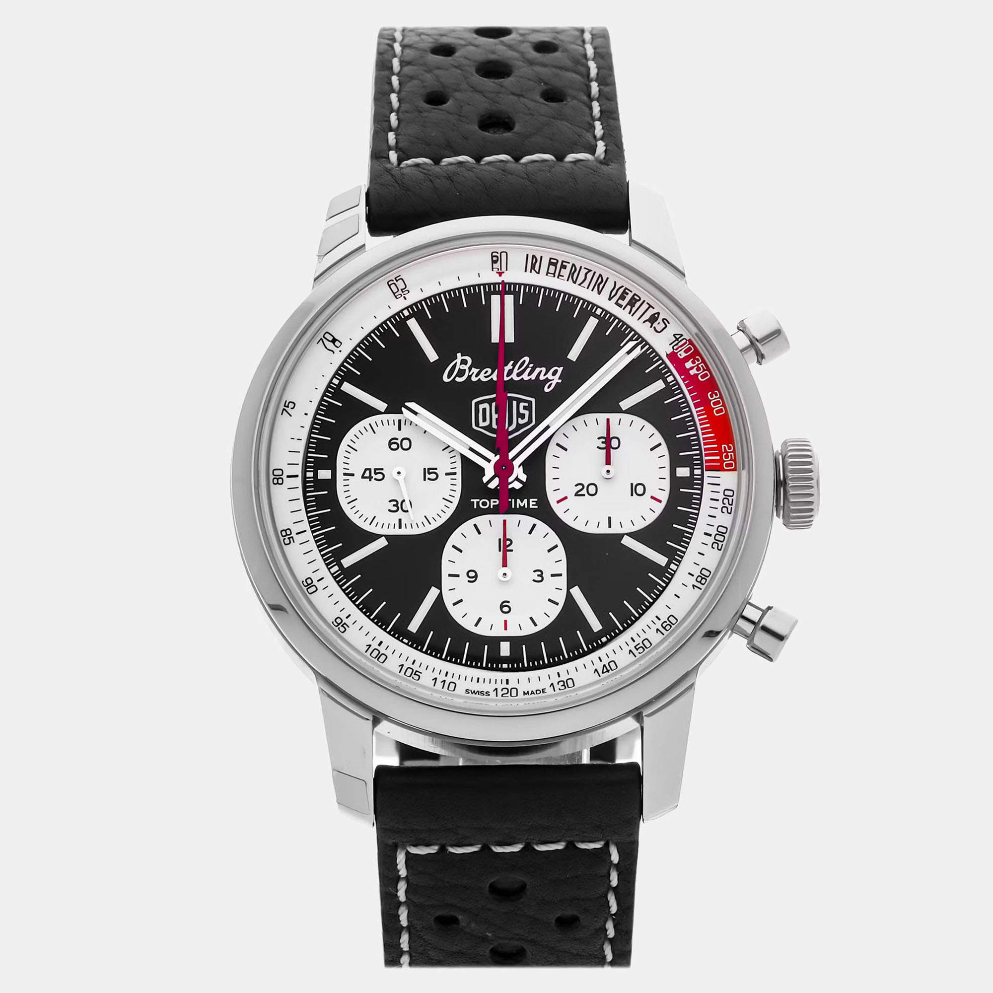 Pre Owned Breitling Top Time B01 Deus AB01765A1B1X1 Black Stainless Steel Automatic Men's Wristwatch 41mm