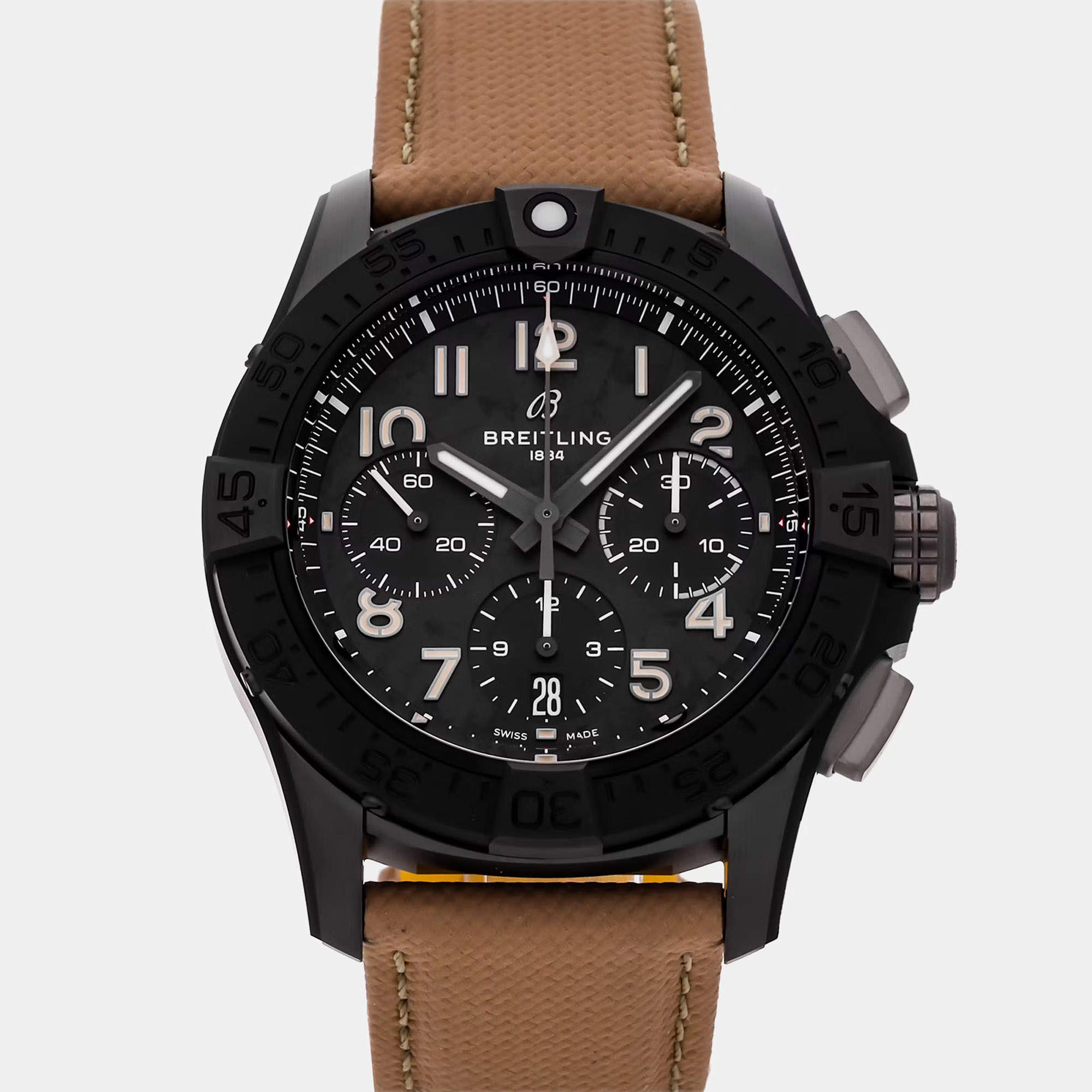 مملوكة مسبقًا Breitling Avenger B01 SB0146101B1X1 Black Ceramic Automatic Men's Watches 42mm
