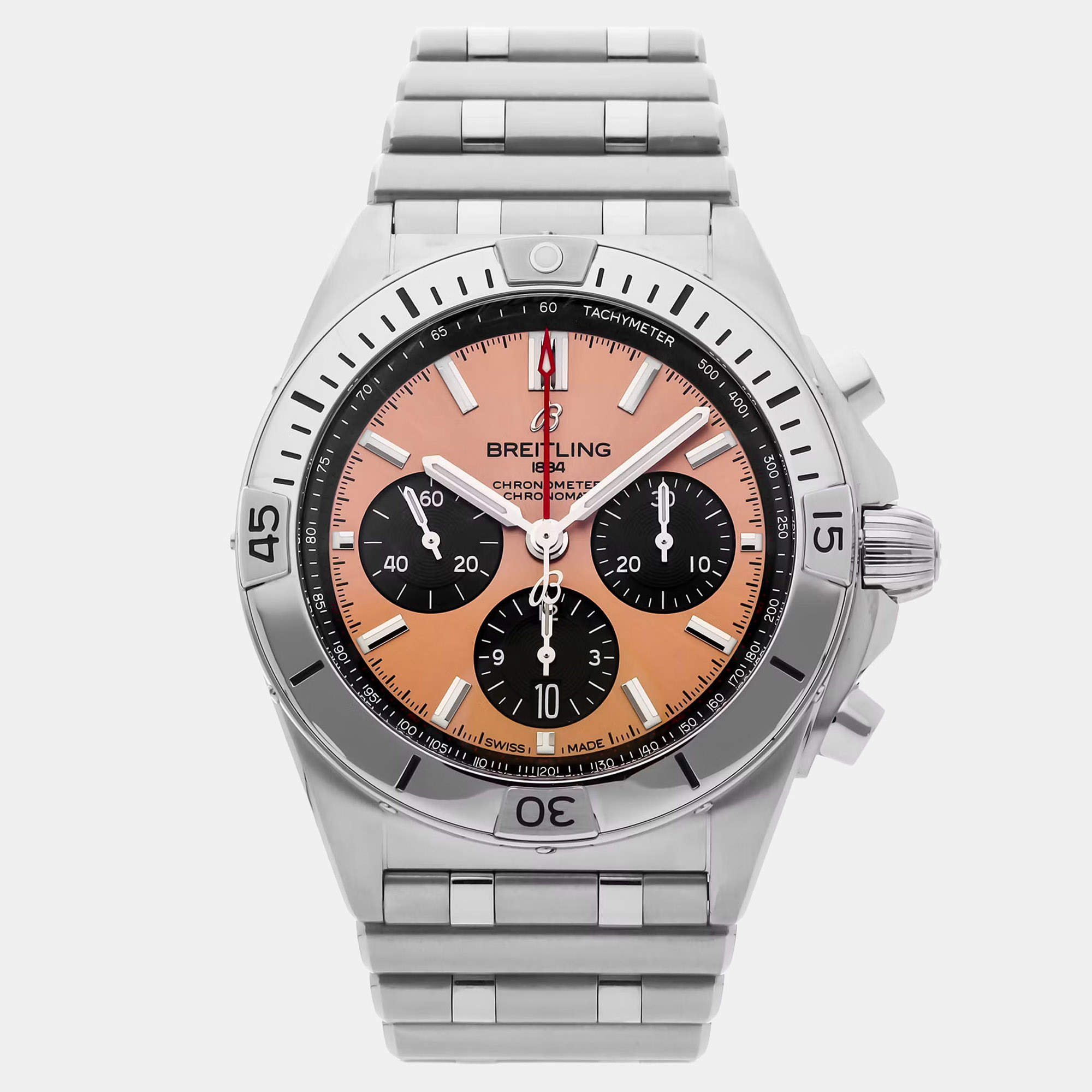 Pre Owned Breitling Chronomat AB0134101K1A1 Copper Stainless Steel Automatic Men's Wristwatch 42mm