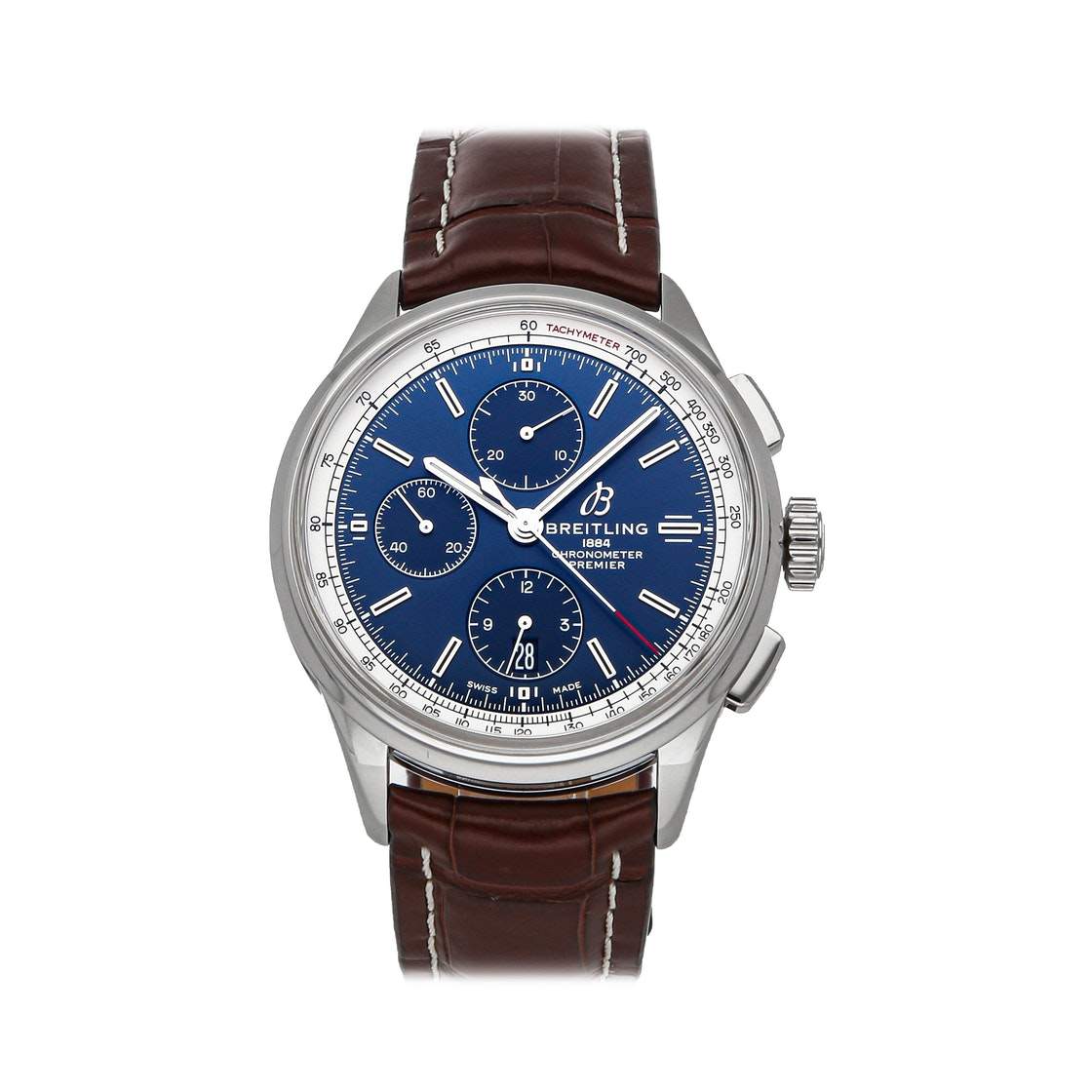 breitling blue chronograph