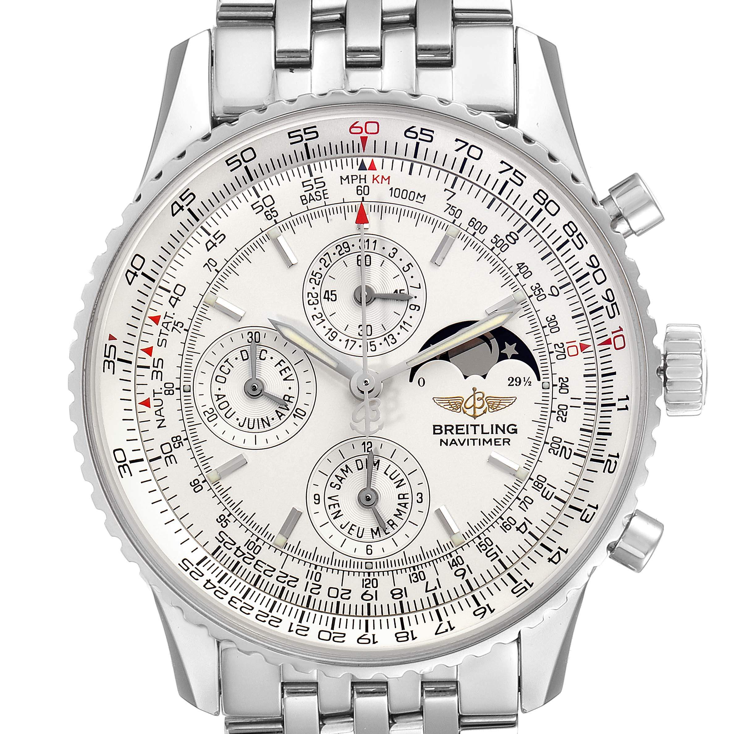 Breitling Silver Stainless Steel 