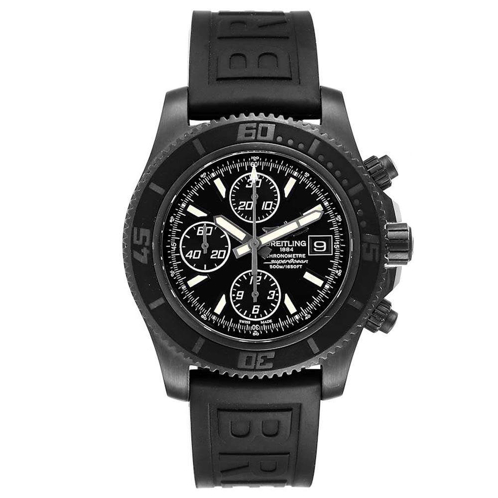 Breitling Black PVD Steel SuperOcean II M13341 Men's Wristwatch 44 MM