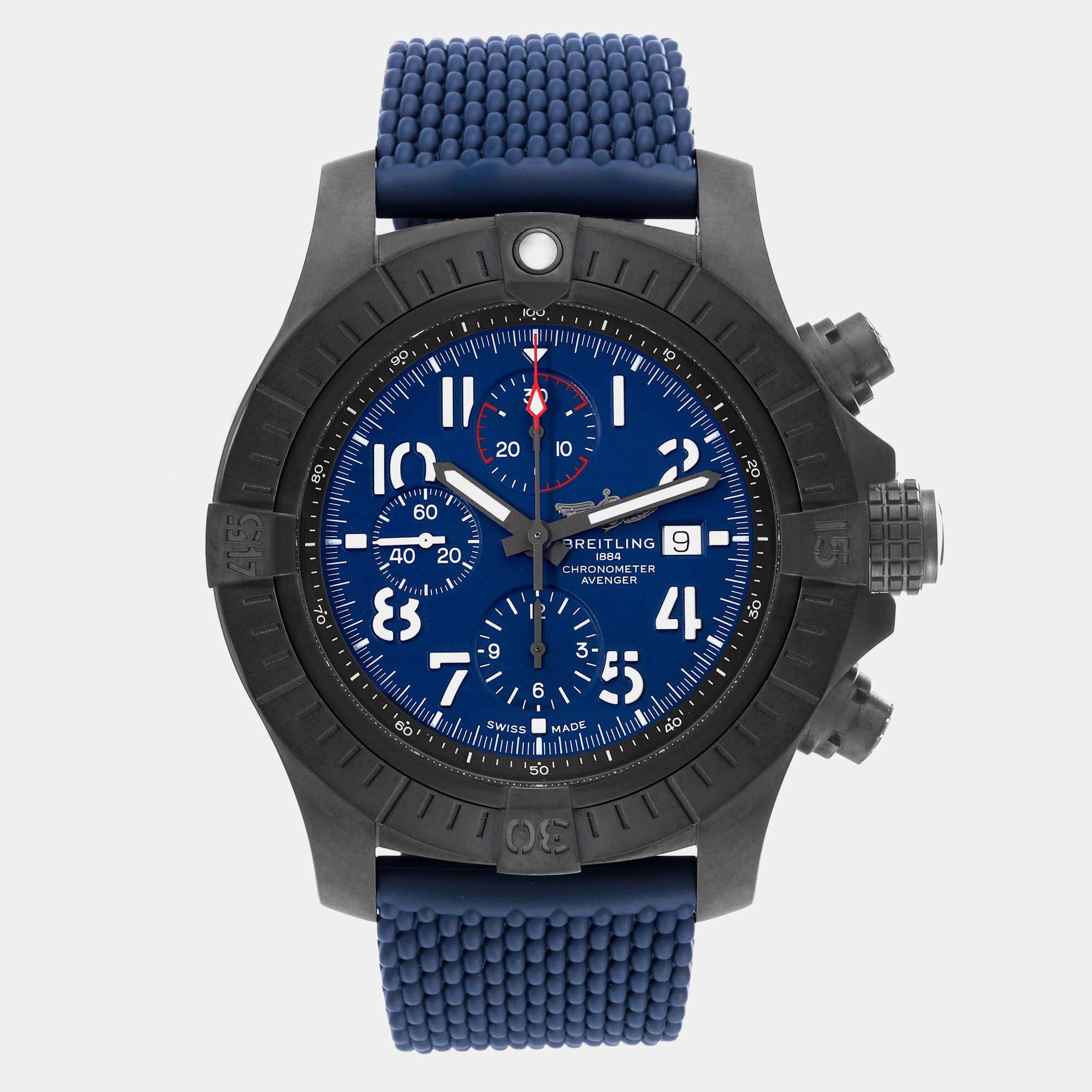 Breitling Blue Titanium Avenger V13375 Automatic Men's Wristwatch 48 mm