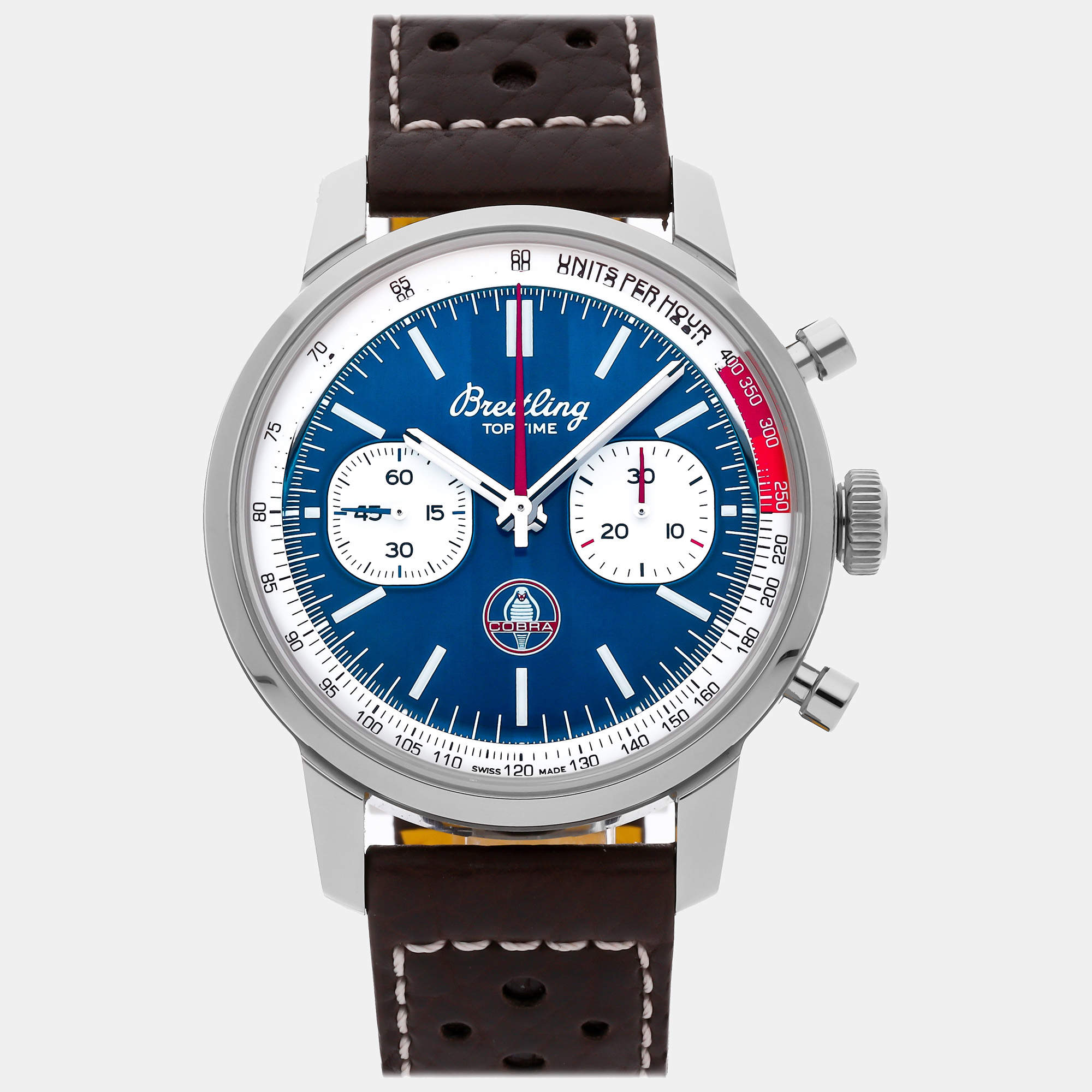 Breitling Blue Stainless Steel Top Time AB01763A1C1X1 Automatic Men's Wristwatch 41 mm