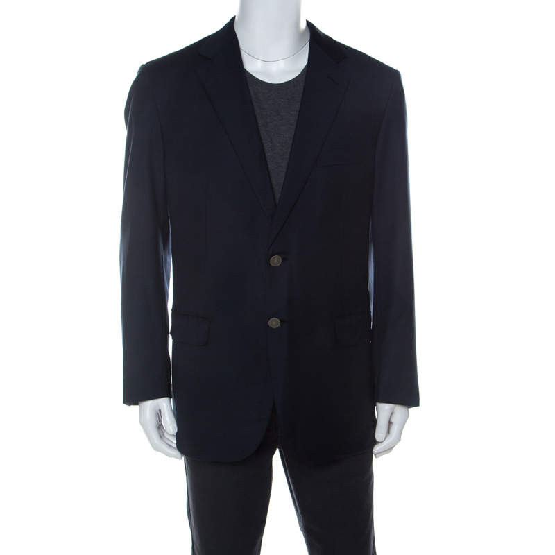 Brioni Navy Blue Wool Parlamento Blazer XXL