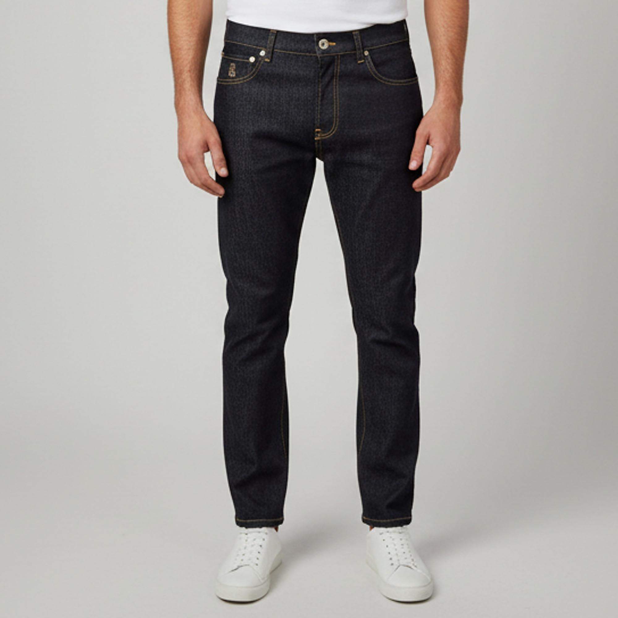 Pre Owned Brunello Cucinelli Dark Blue Denim Leisure Fit Jeans L/Waist 35"