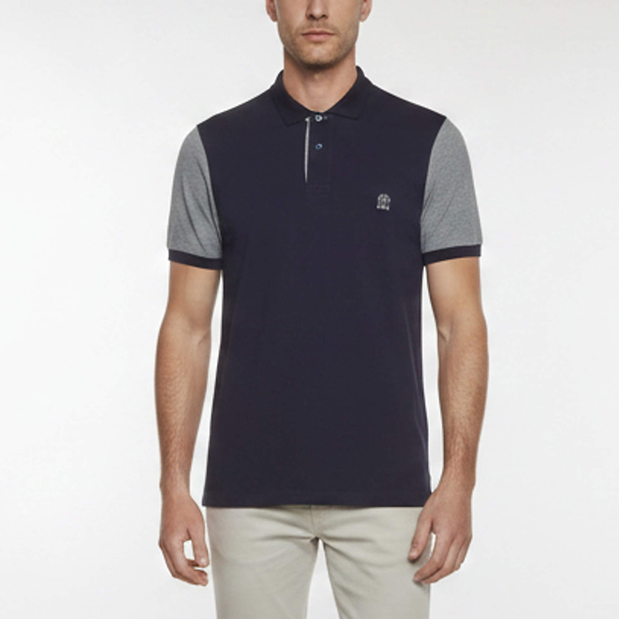 مملوكة مسبقًا Brunello Cucinelli Navy Blue Pique Knit Polo T-Shirt M