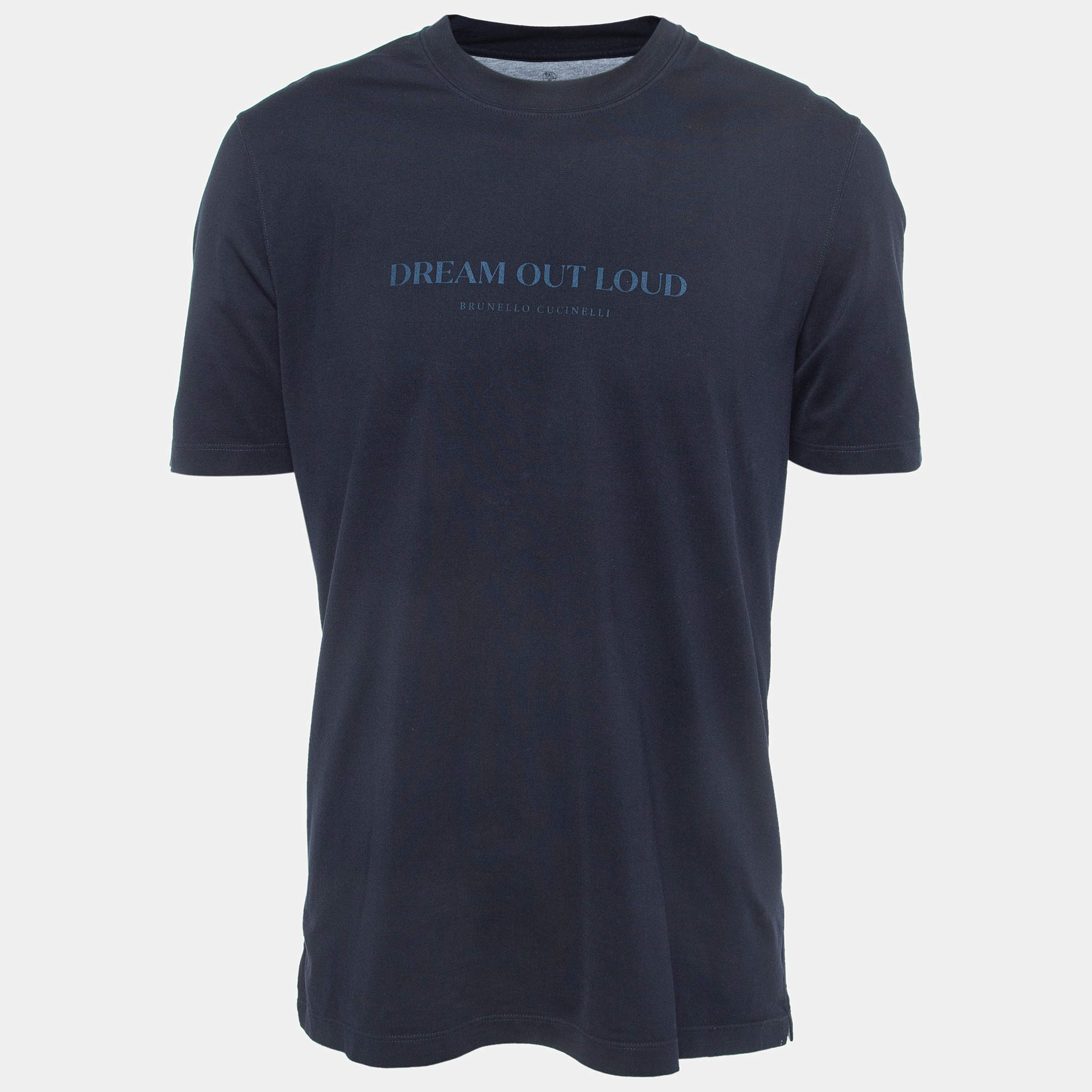 【送料&関税込】Brunello Cucinelli Dark Blue Cotton T-shirt Jersey T-shirt for Man in Navy Blue | Brunello Cucinelli