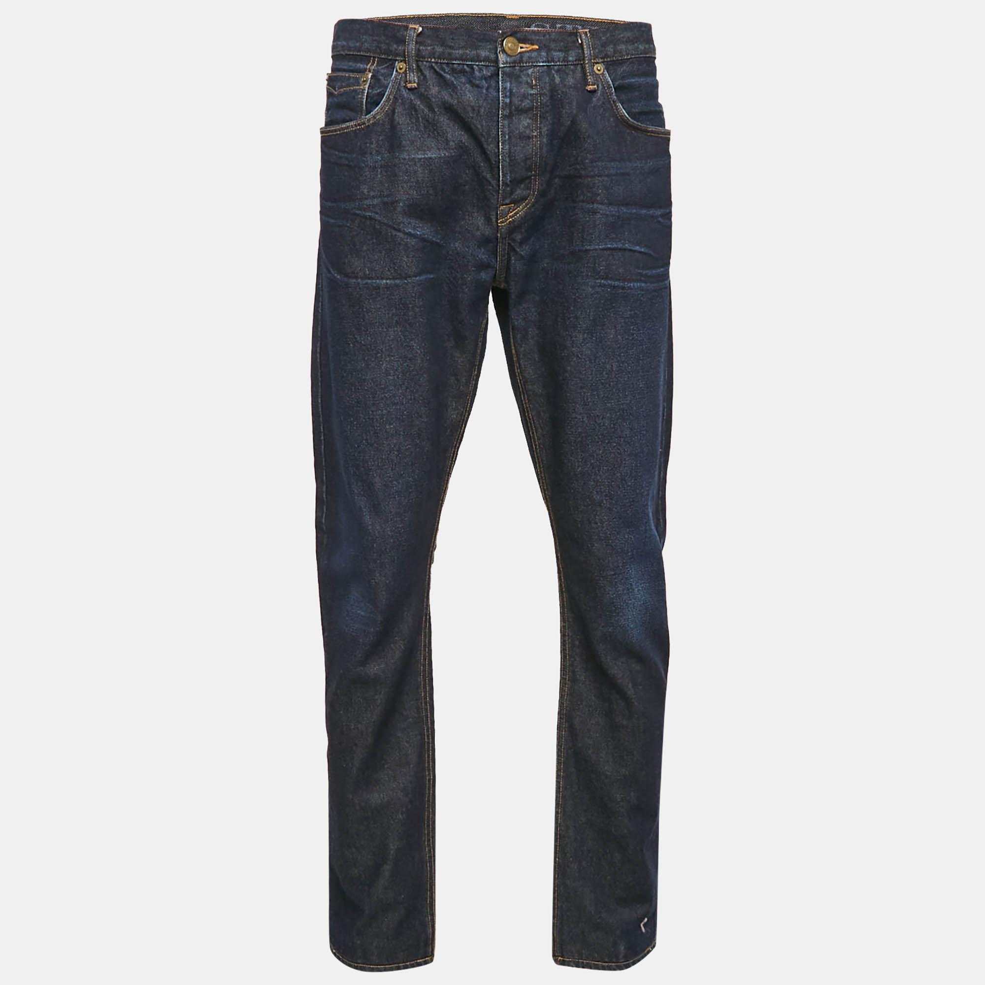 Pre Owned Burberry Brit Blue Faded Denim Streadman Jeans L Waist 36"