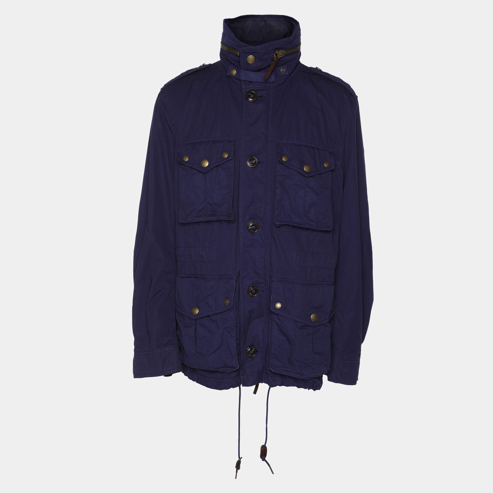 Pre Owned Burberry Brit Navy Blue Jacket L