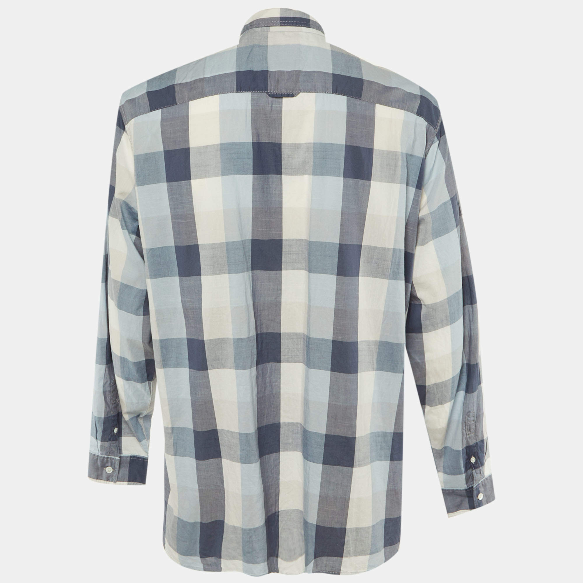 Burberry Brit Red Check Print Cotton Button Front Shirt S Burberry