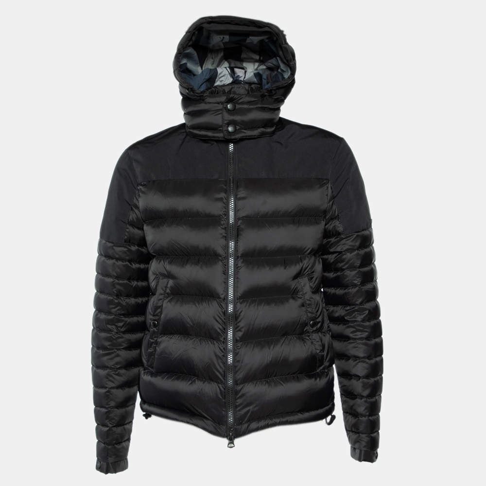 Pre Owned Burberry Brit Black Quilted Hooded Puffer Jacket L
