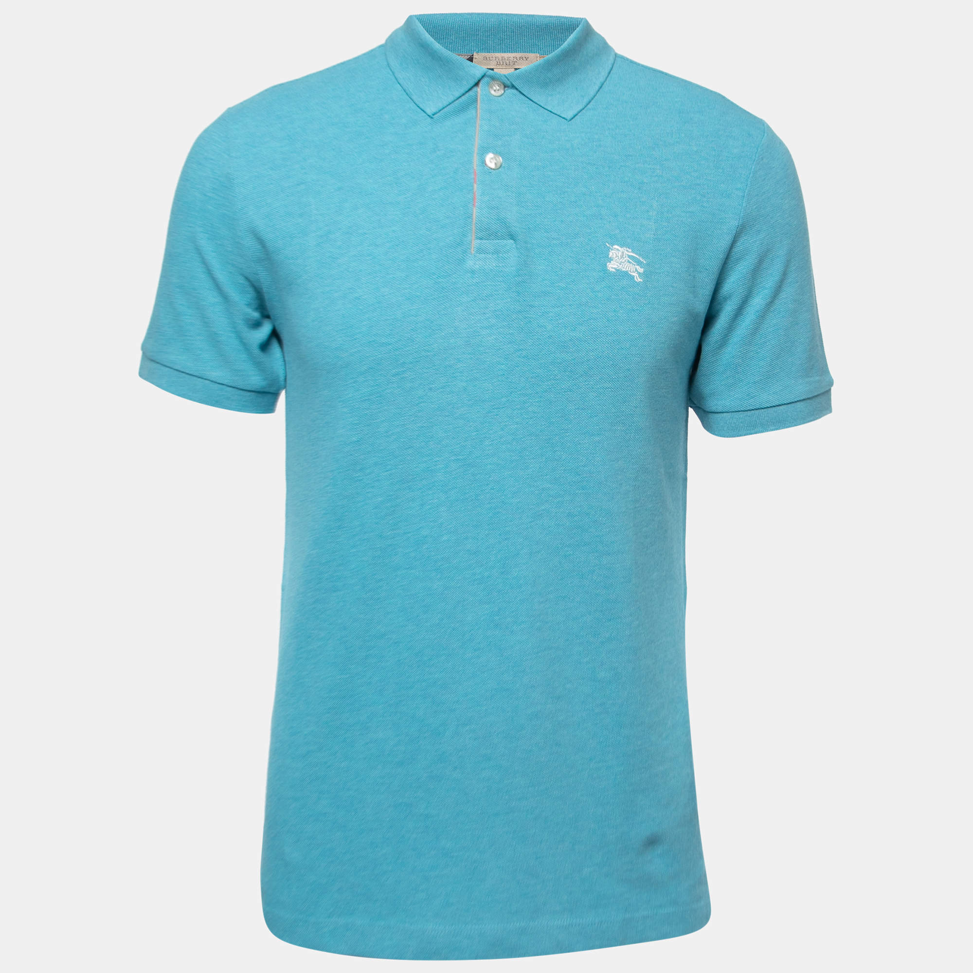 مملوكة مسبقًا Burberry Brit Blue Cotton Pique Polo T-Shirt S