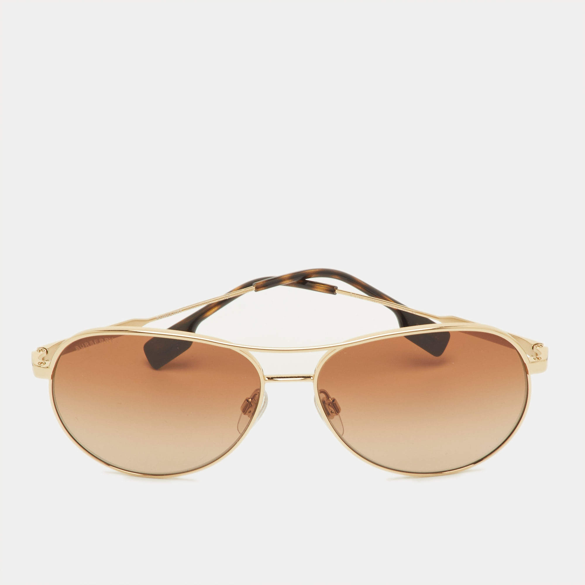 Pre Owned نظارة شمسية بربري B 3122 بني/ذهبي نغمي أفياتور