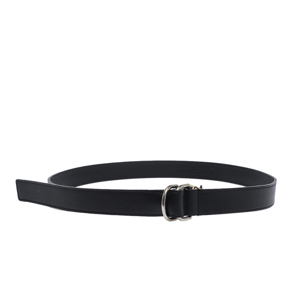 Burberry Black Leather D-Ring Belt 90CM