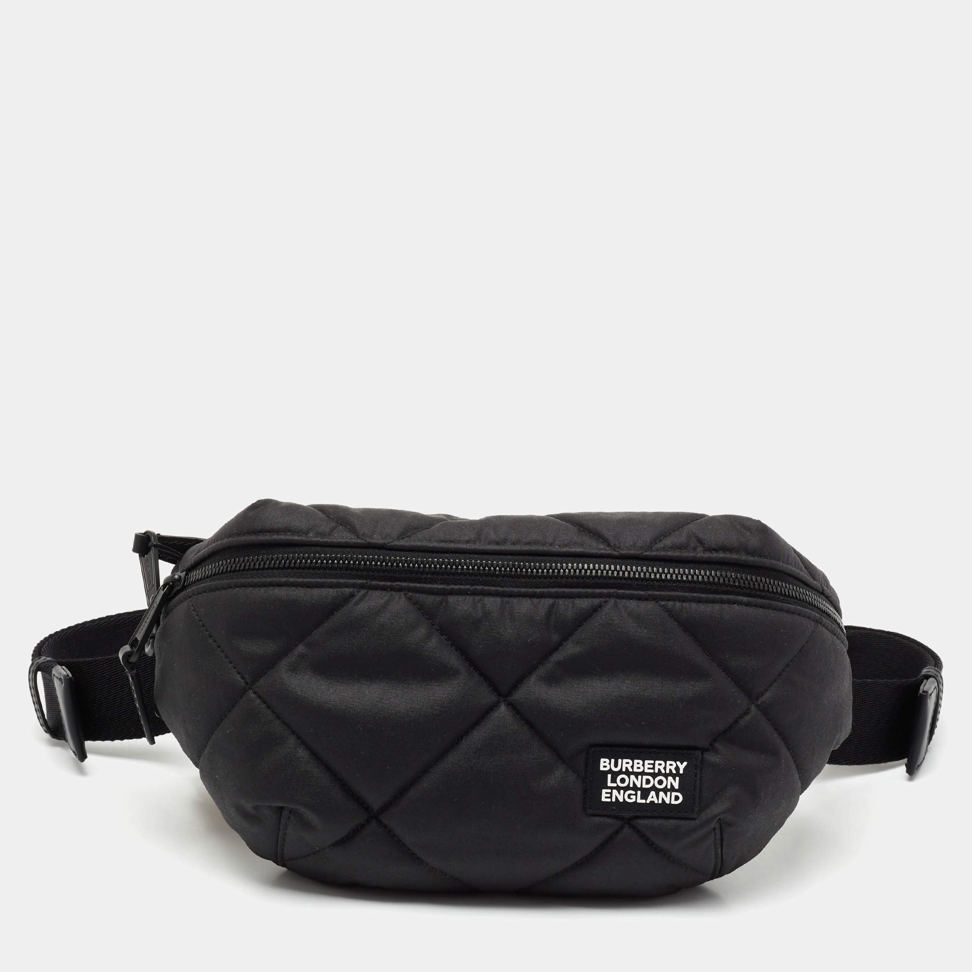 Pre Owned Burberry Black Quilted Sonny Bum Bag