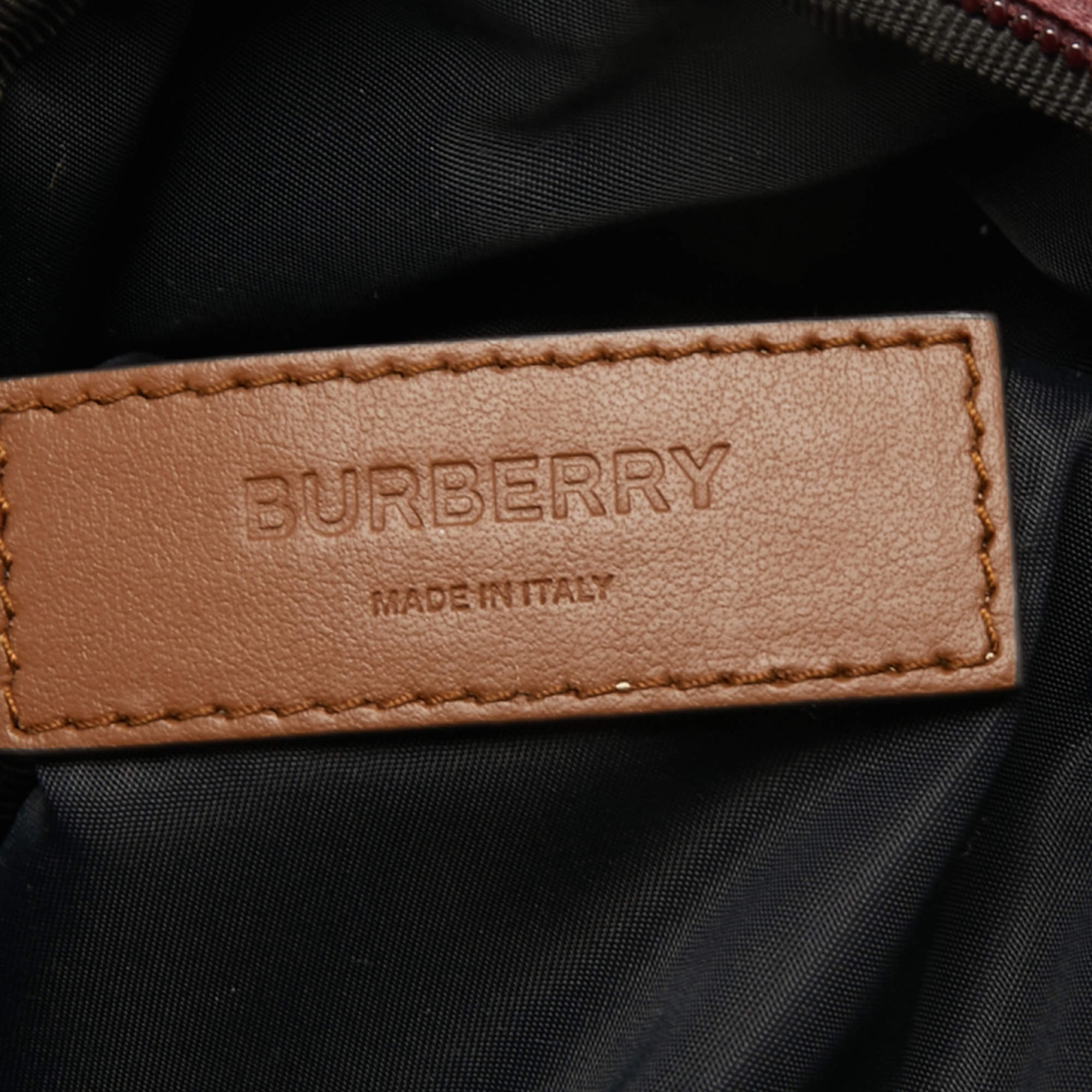 BURBERRY BEIGE TB MONOGRAM NYLON LEO BELT PACK - CRTBLNCHSHP