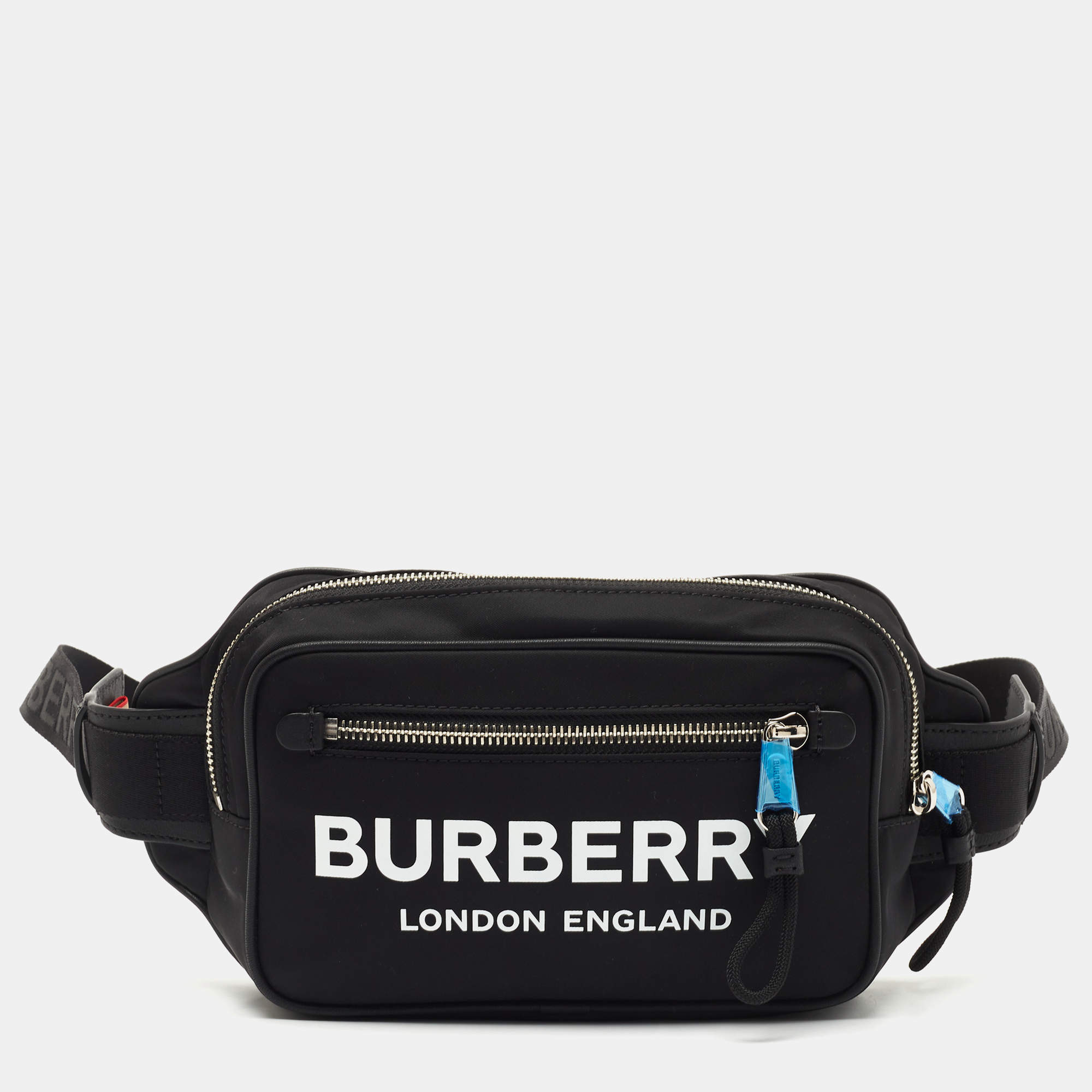 Burberry Black Nylon and Leather West Belt Bag 