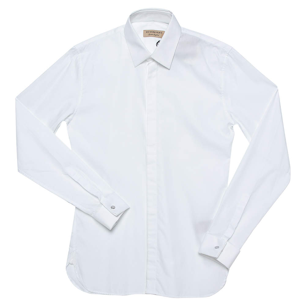 white burberry dress shirt