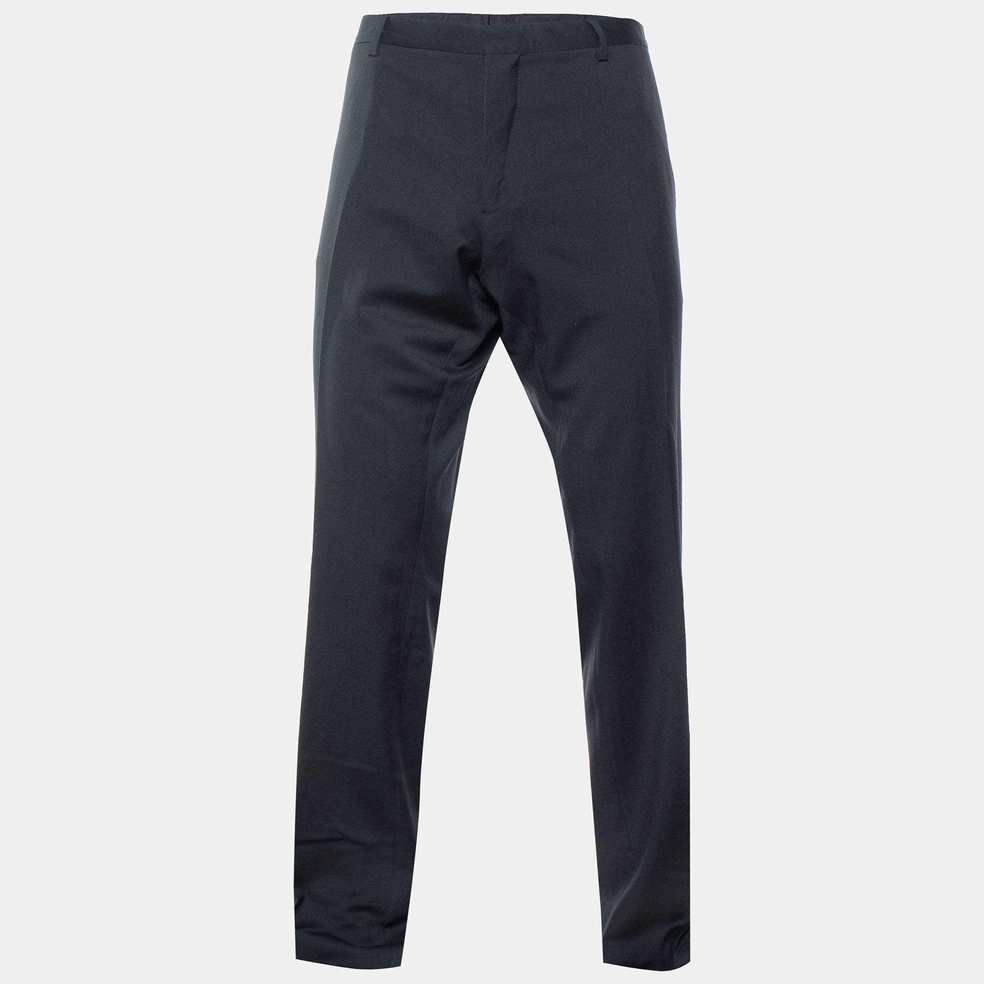 Burberry Black Wool Milbanl Trousers XXXL