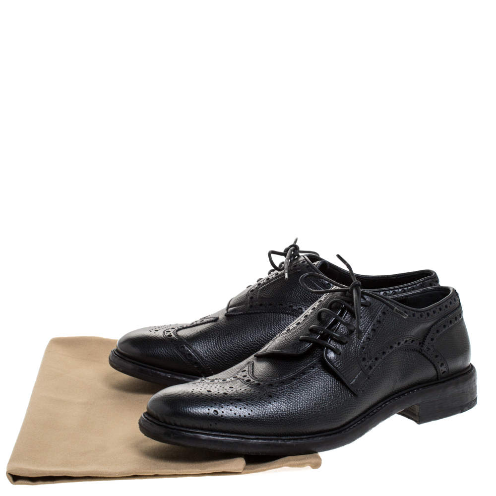 Burberry Black Brogue Leather Rayford Wingtip Derby Size 43 Burberry | TLC