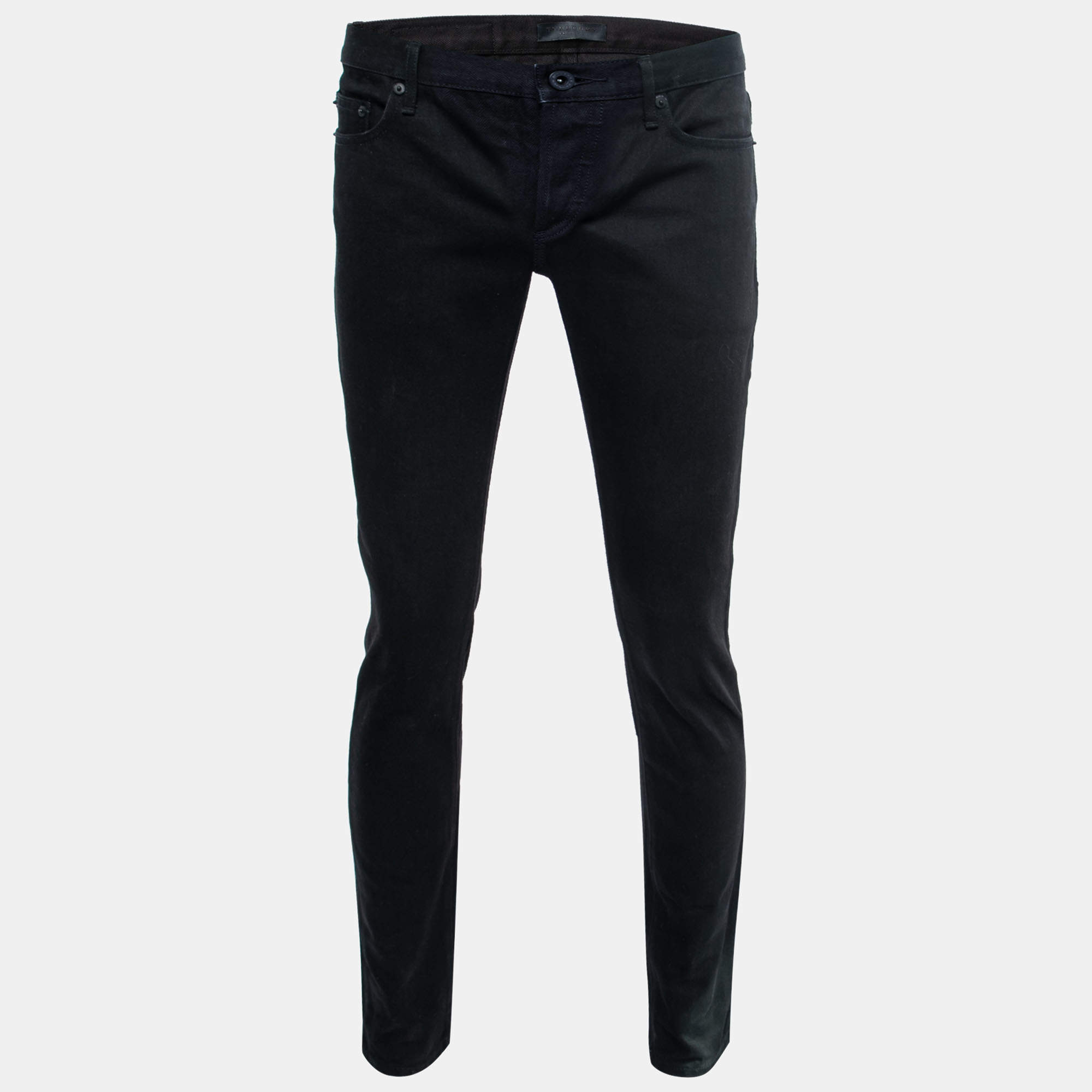 Pre Owned Burberry Prorsum Black Denim Jeans M Waist 32"