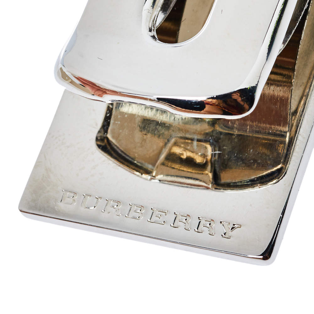 Burberry Nova Check Silver Tone Money Clip Burberry | The Luxury Closet