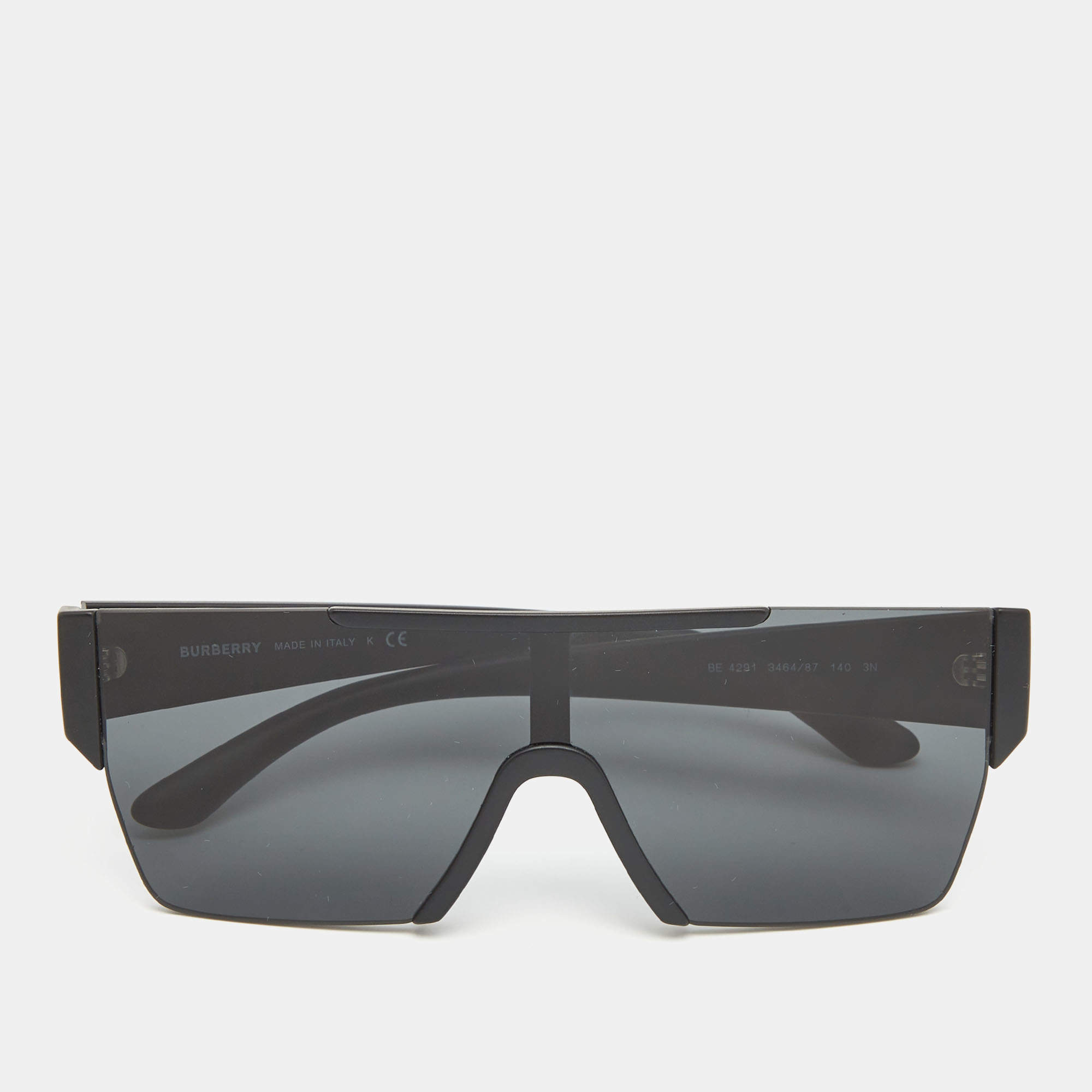 Burberry Matte Black Shield Sunglasses