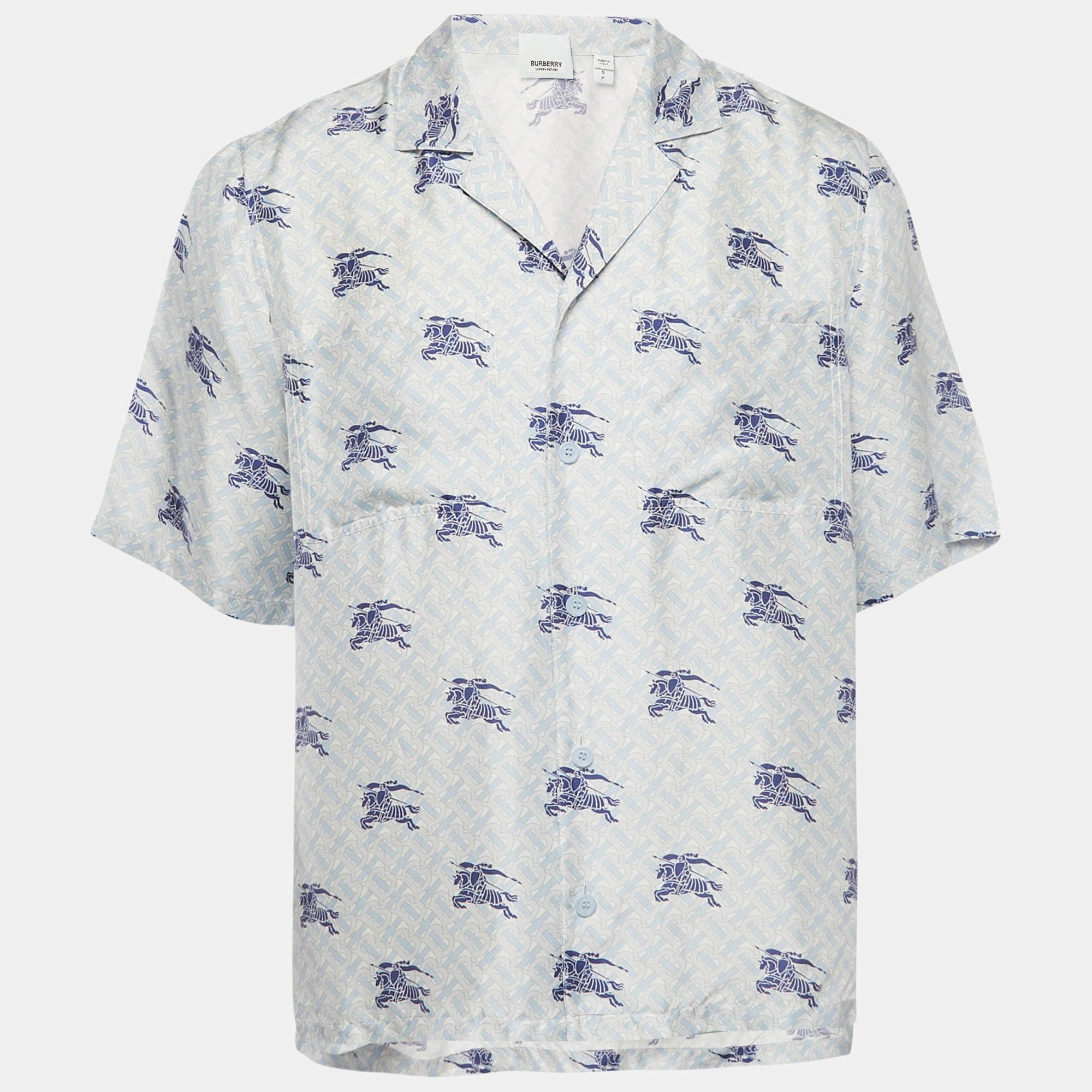 Burberry Blue EKD TB Monogram Shirt Pyjama Shirt S