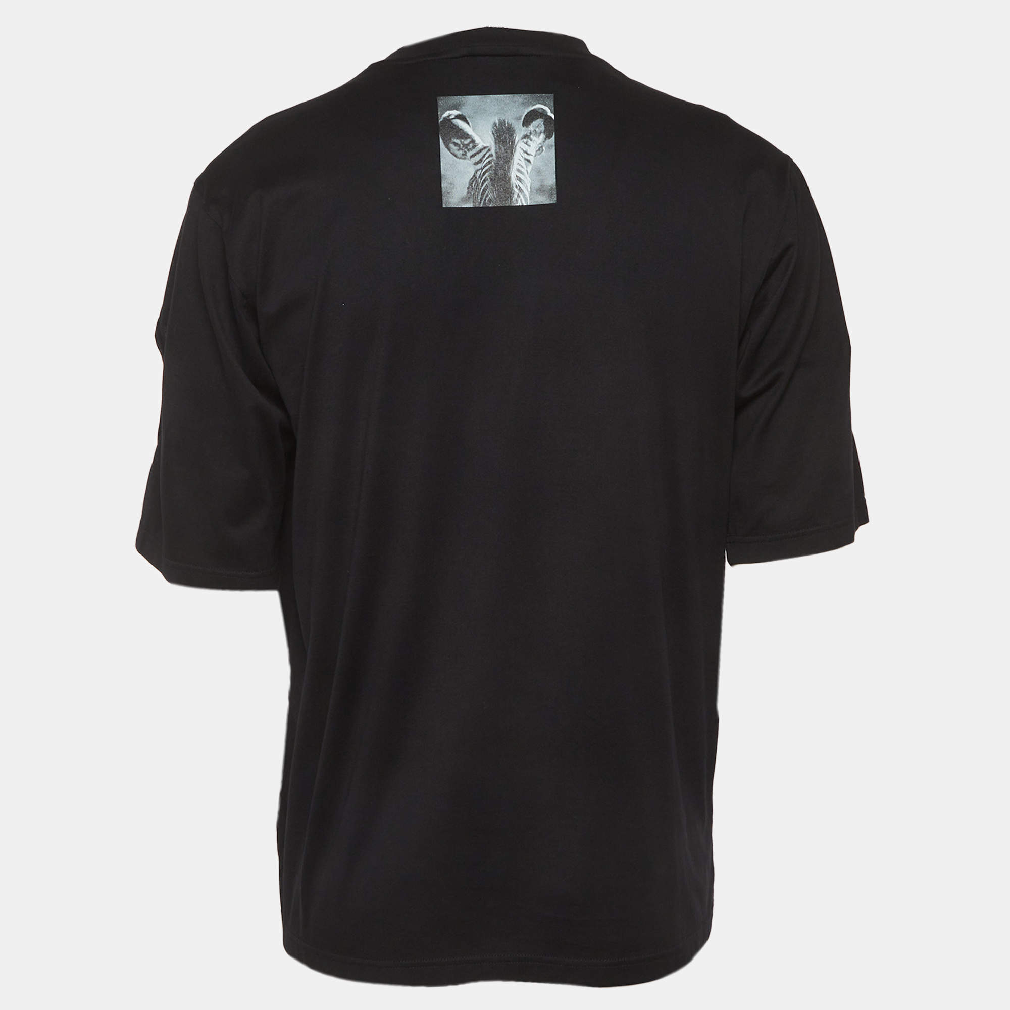 Burberry Black Logo Embossed Jersey Crewneck T-Shirt M Burberry | TLC